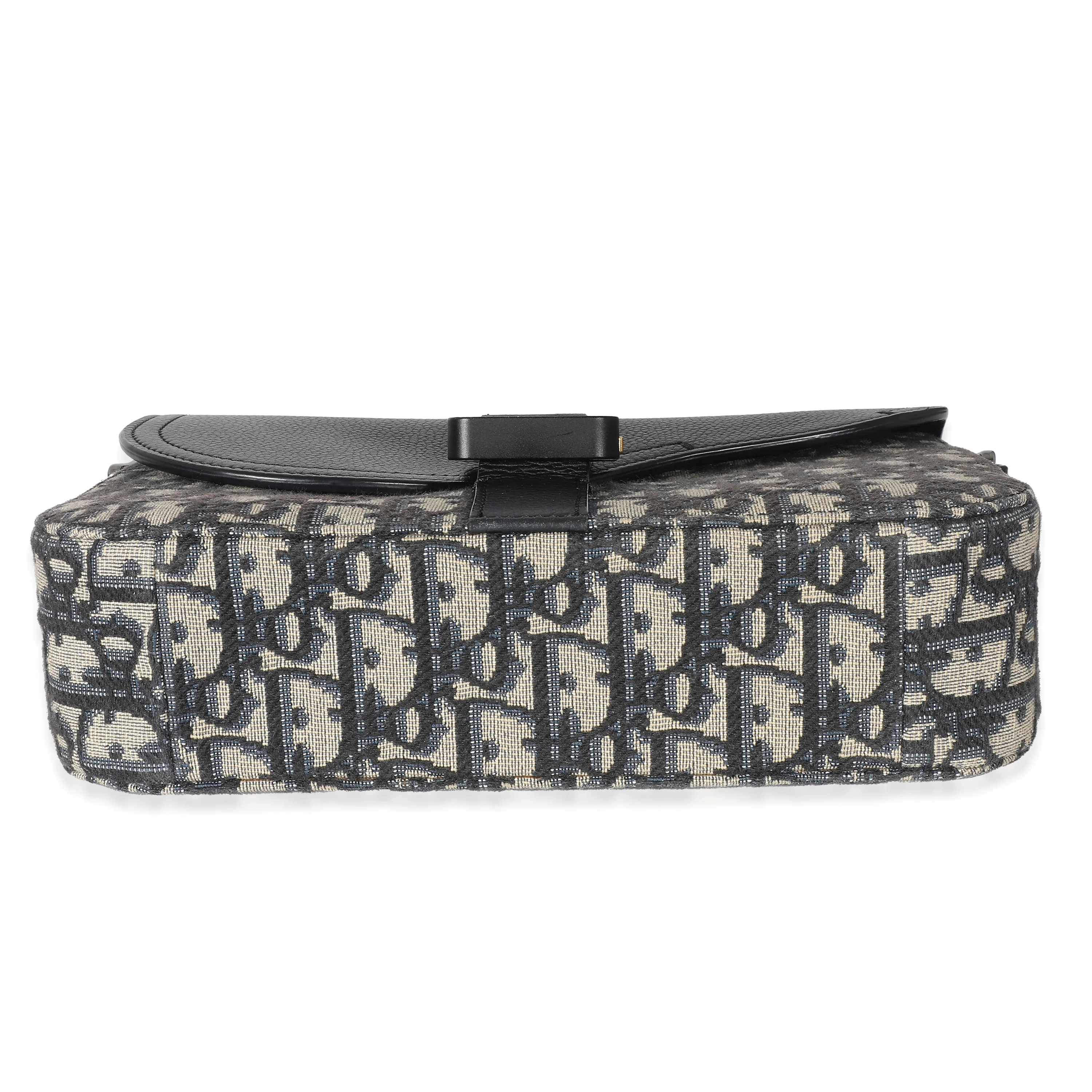 Dior Black Dior Oblique Jacquard Mini Saddle Bag With Strap - Image 3