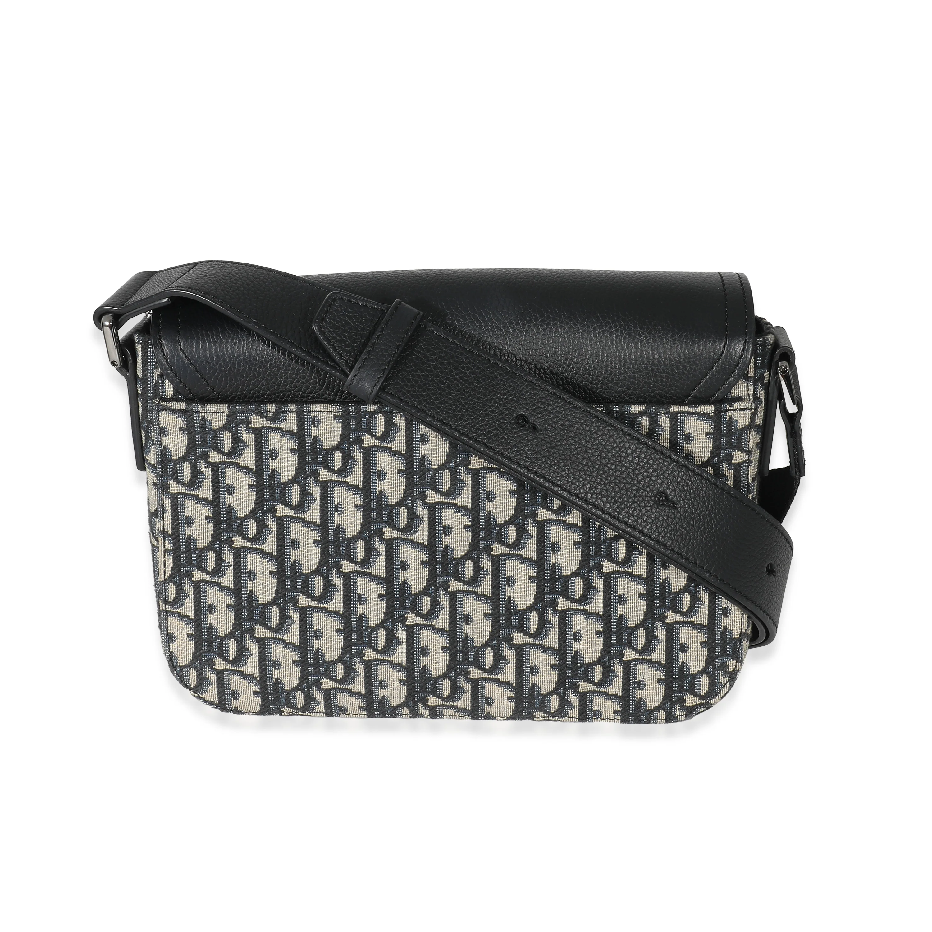 Dior Black Dior Oblique Jacquard Mini Saddle Bag With Strap - Image 4