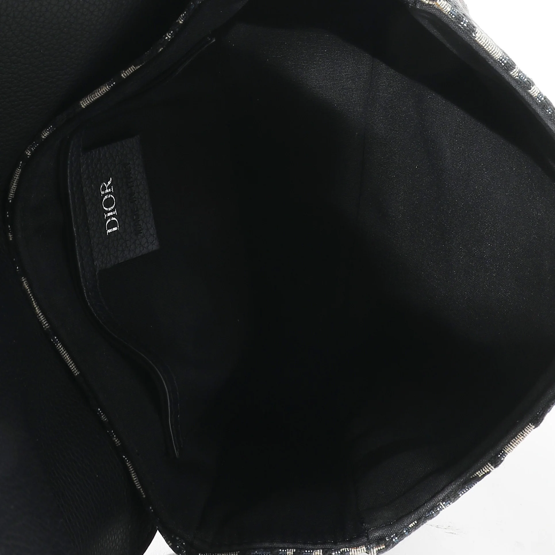 Dior Black Dior Oblique Jacquard Mini Saddle Bag With Strap - Image 9