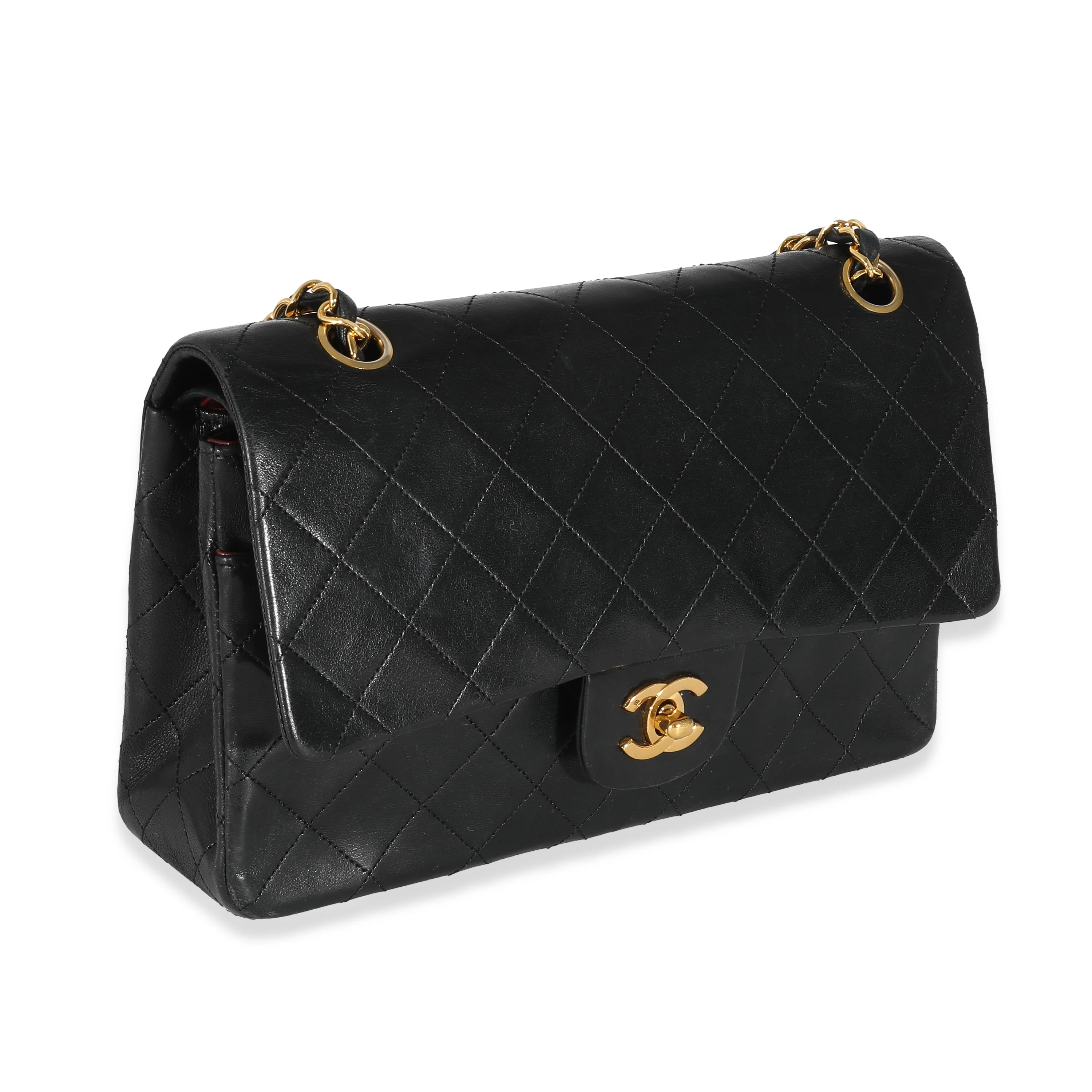 Chanel 24K Black Quilted Lambskin Medium Classic Double Flap Bag - Image 3