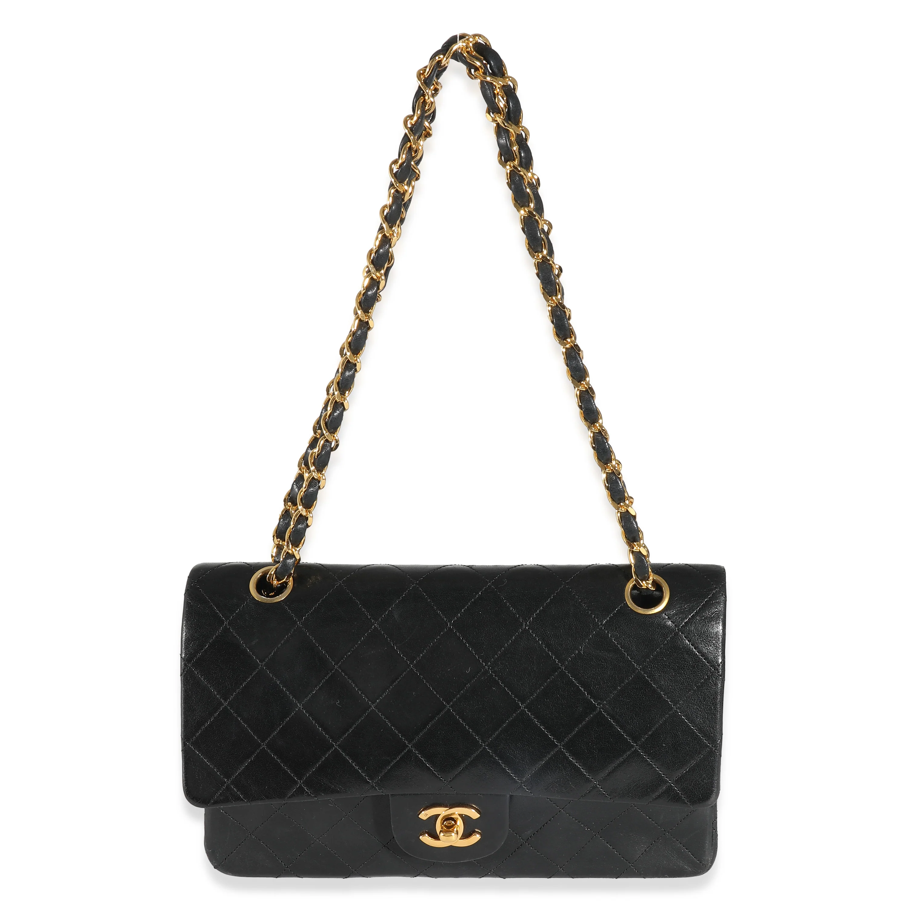 Chanel 24K Black Quilted Lambskin Medium Classic Double Flap Bag - Image 4
