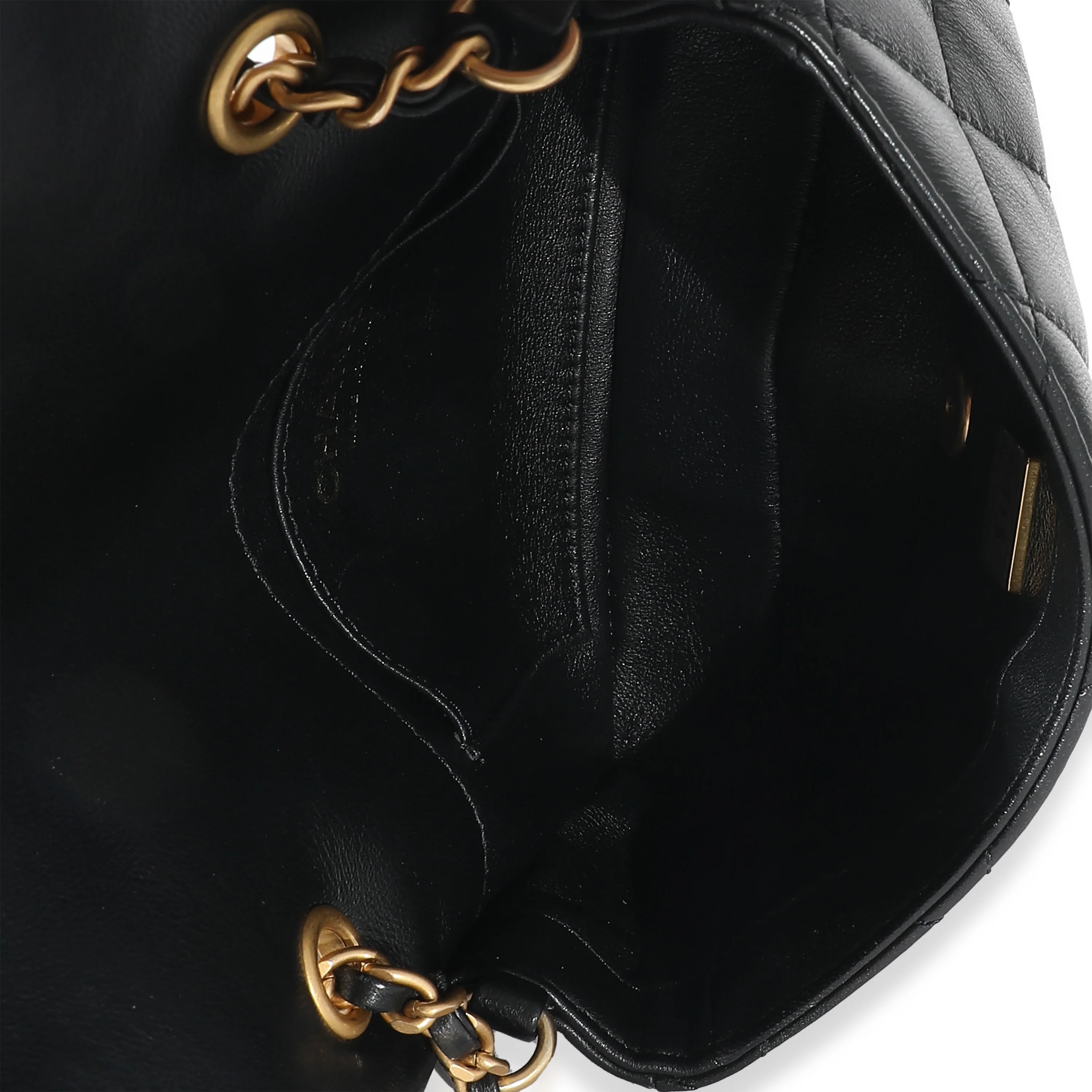 Chanel Black Quilted Lambskin Heart Chain Mini Flap Bag - Image 8