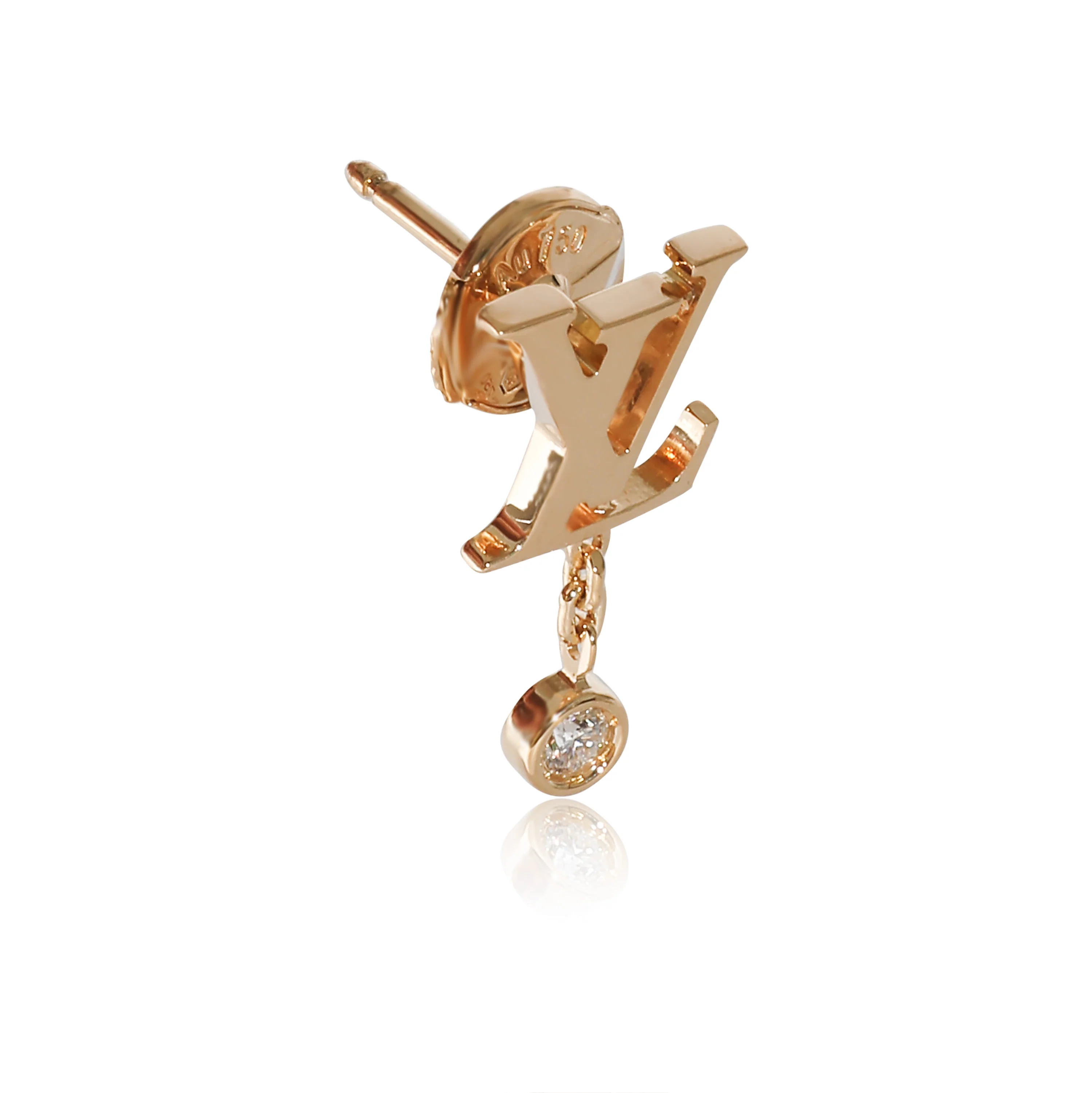 Idylle Blossom Single Diamond Earring in 18K Yellow Gold 0.03 CTW - Image 2