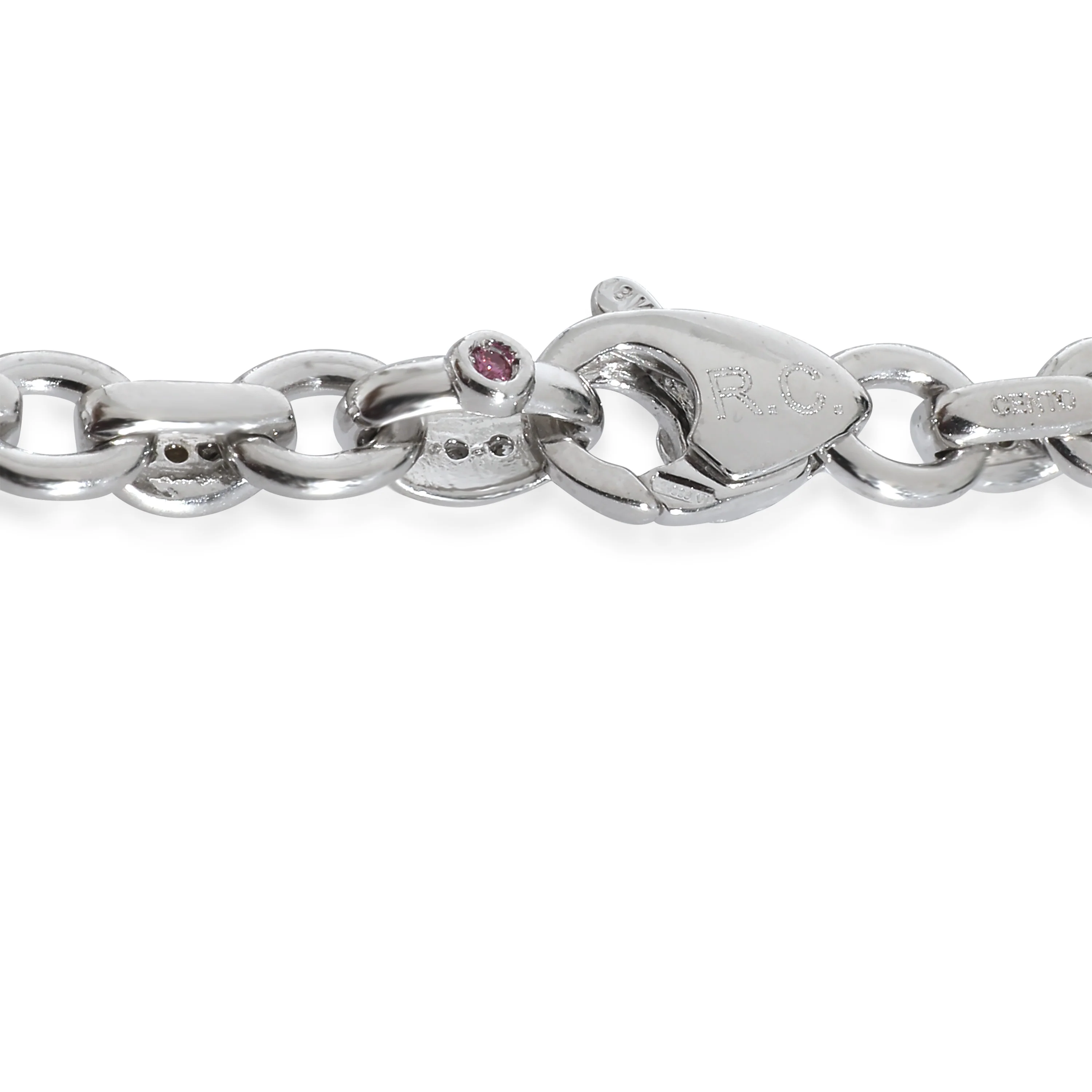 Roberto Coin Mini Cento Bracelet in 18K White Gold 1.8 CTW - Image 3
