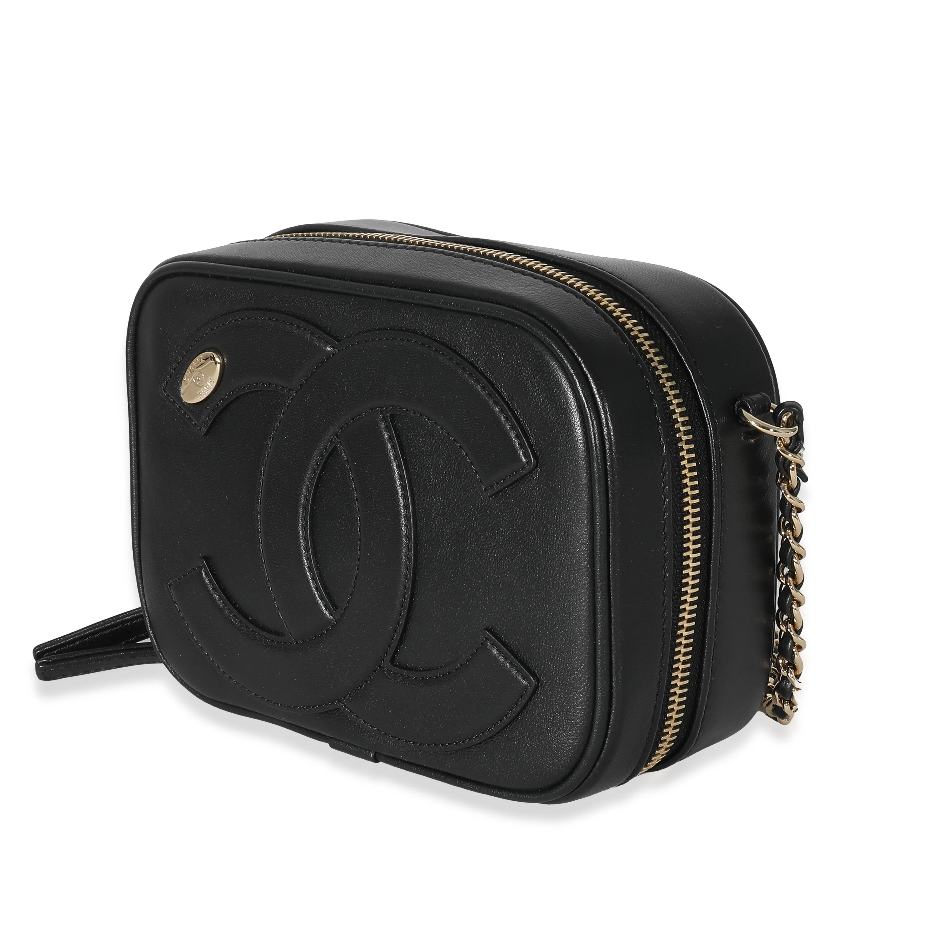 Chanel Black Lambskin CC Mania Camera Bag - Image 2