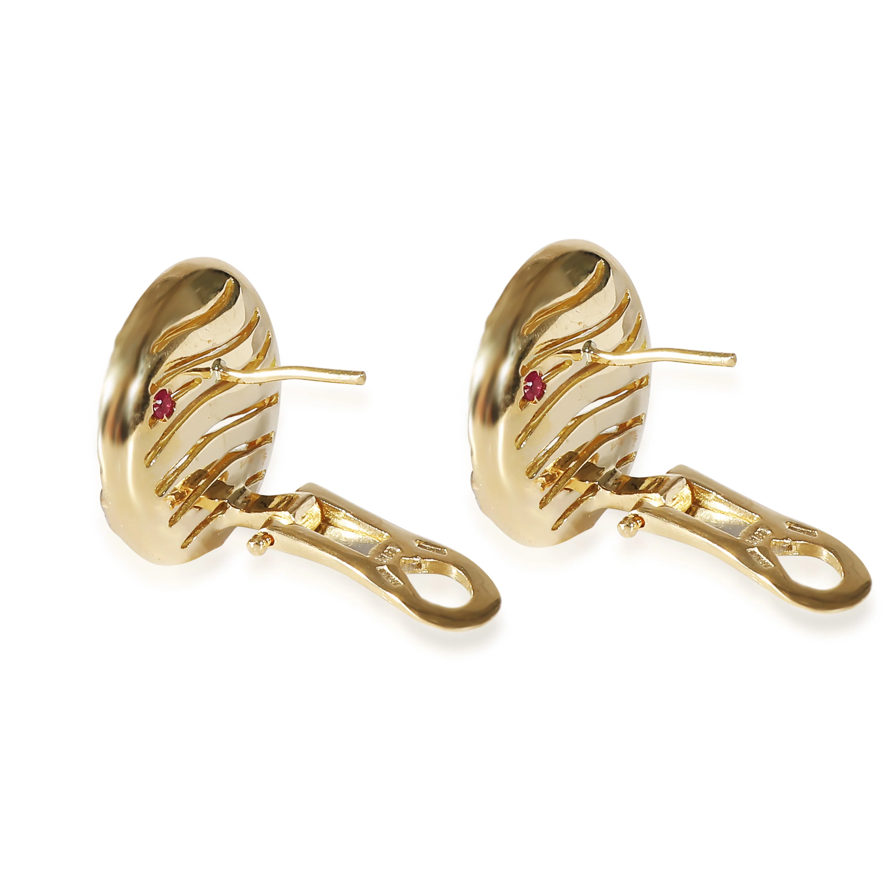 Elefantino Diamond Earrings in 18K Yellow Gold 0.1 CTW - Image 3