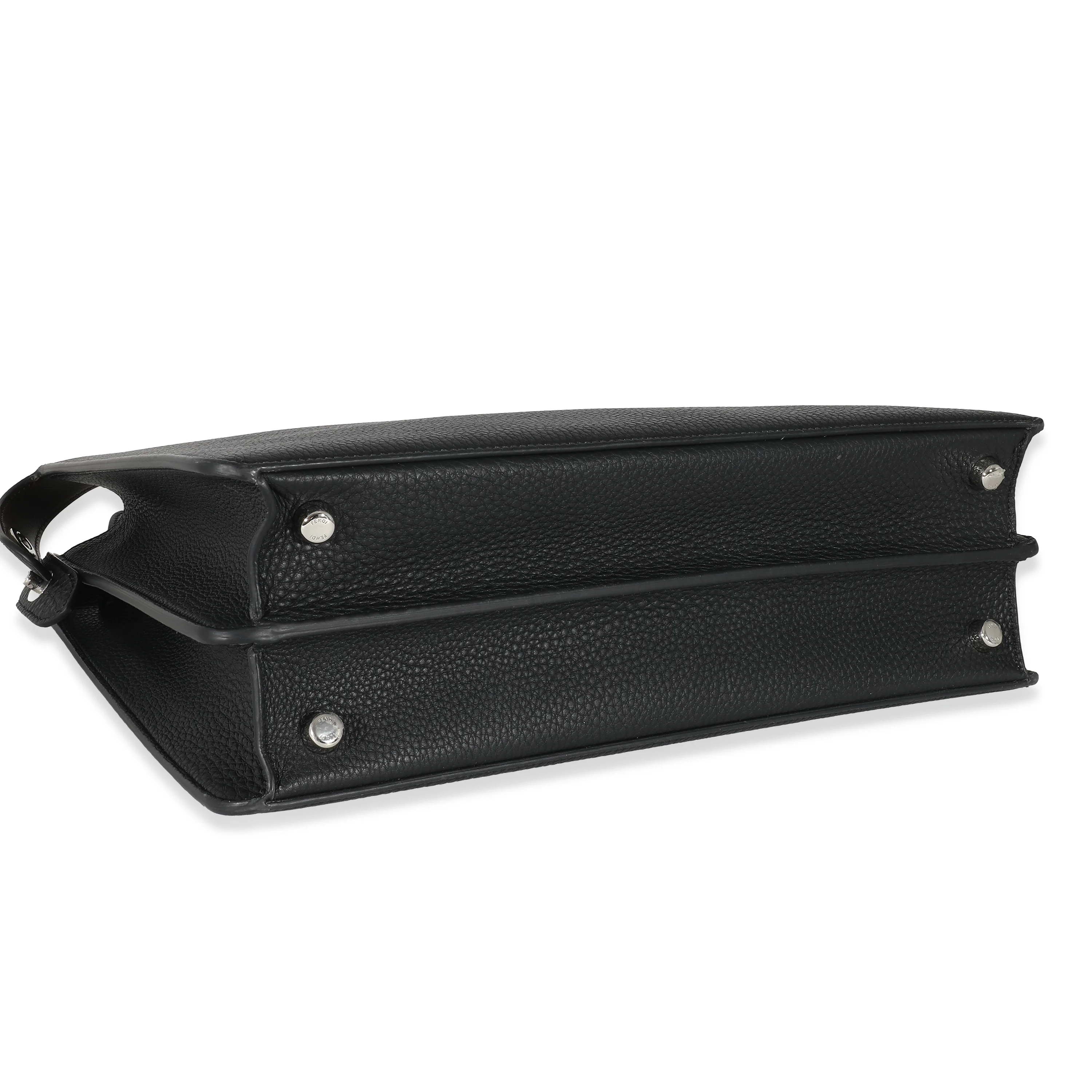 Fendi Black Cuoio Romano Leather Medium Iseeu Peekaboo - Image 3