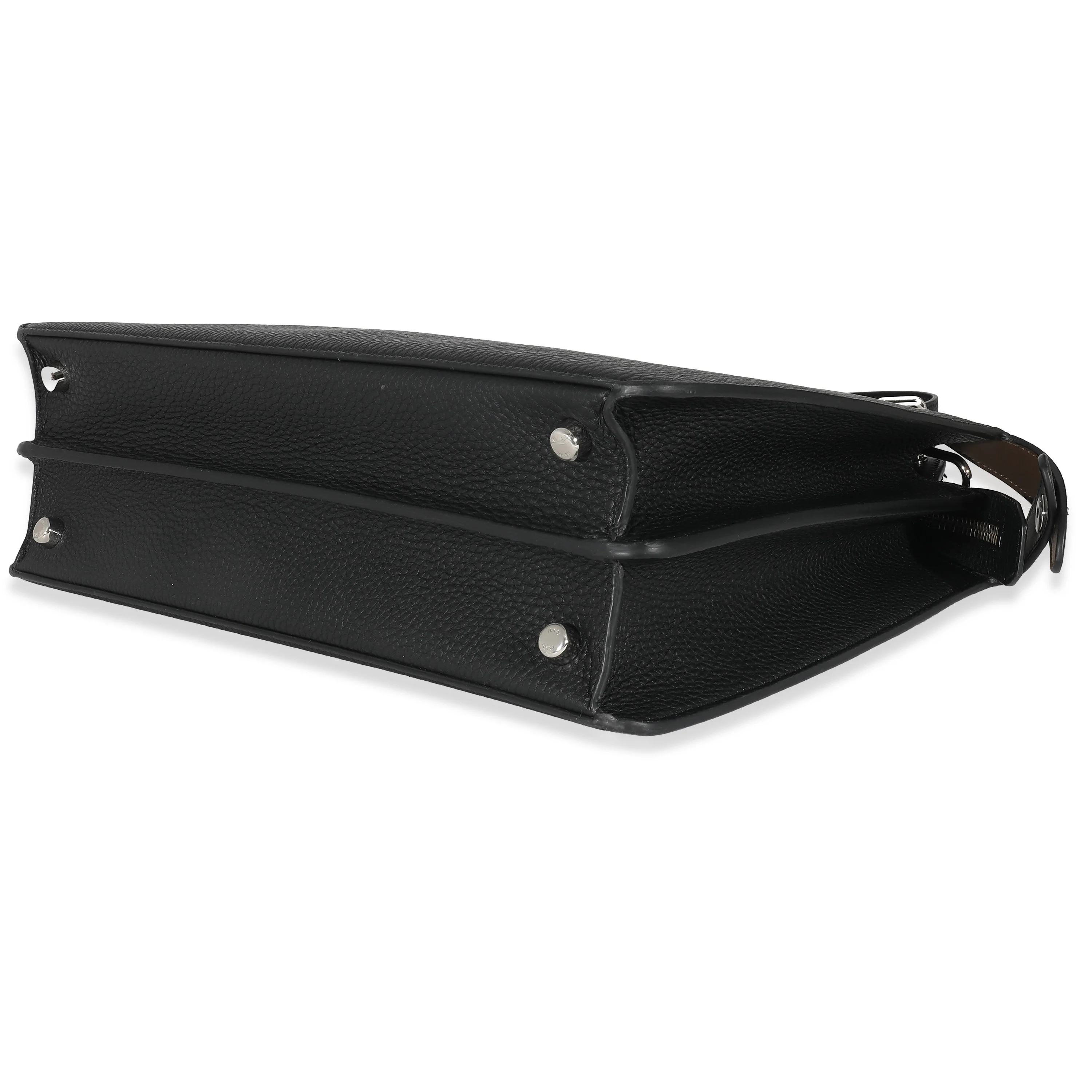 Fendi Black Cuoio Romano Leather Medium Iseeu Peekaboo - Image 5