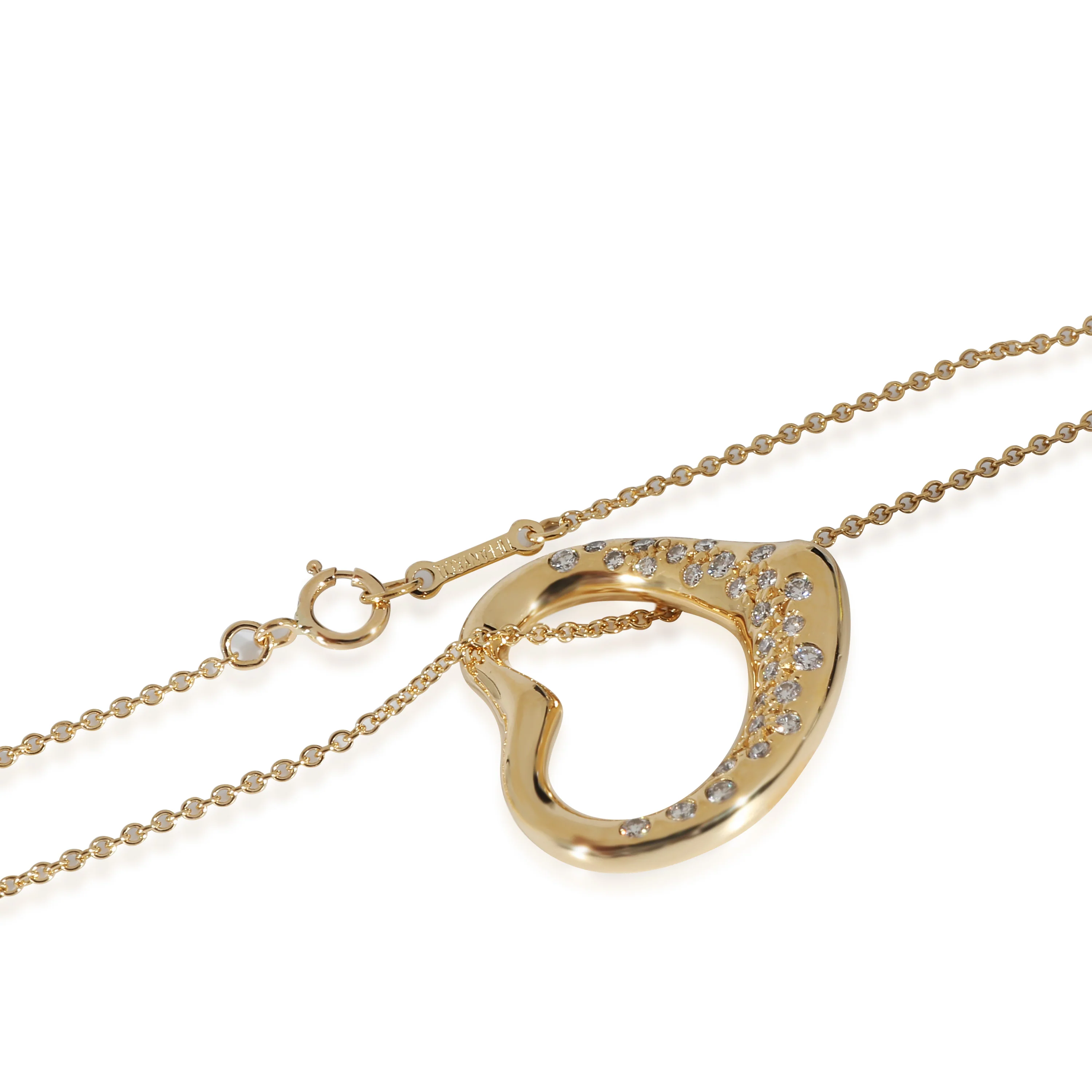 Elsa Peretti Open Heart Pendant in 18k Yellow Gold 0.8 CTW - Image 4