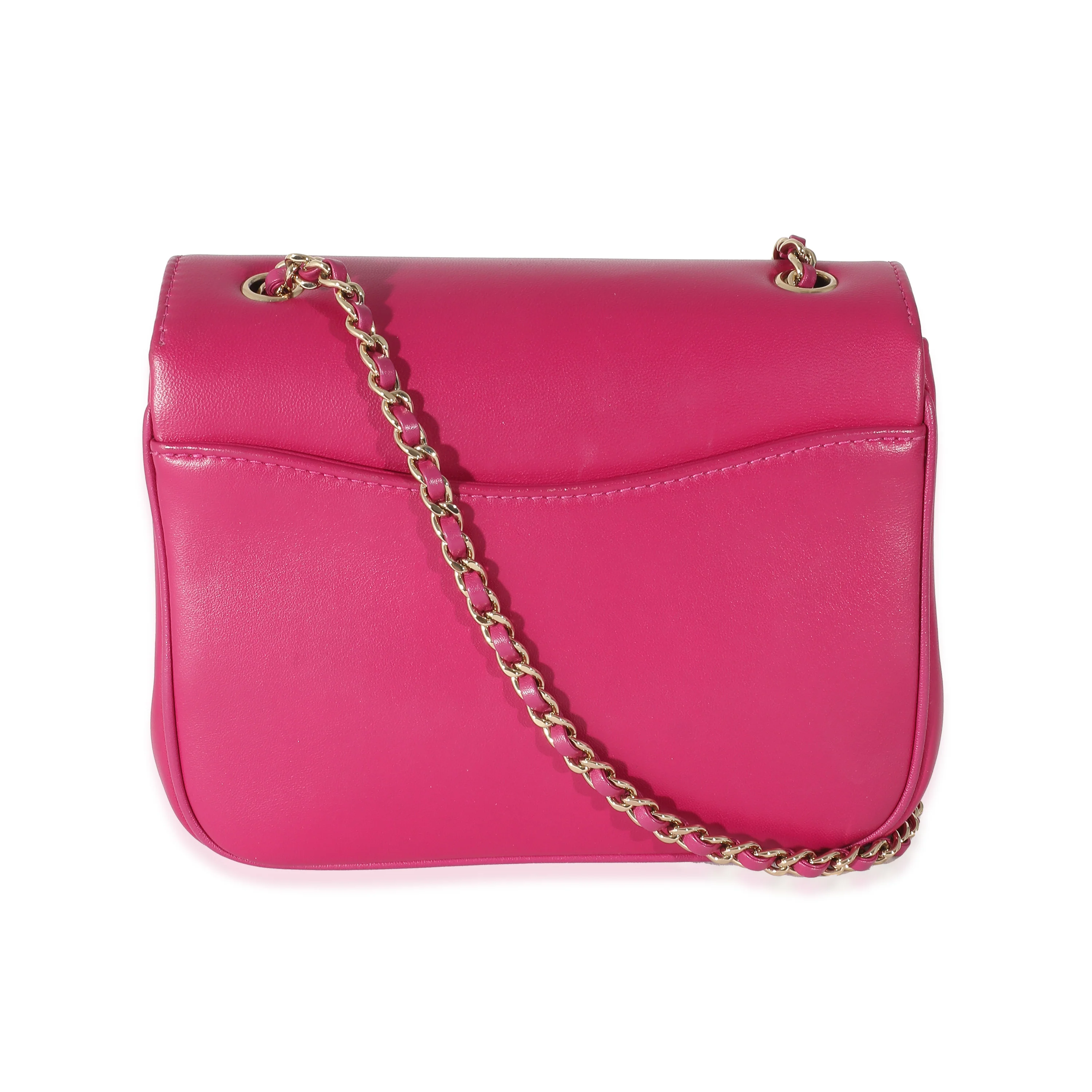 Chanel Pink Lambskin CC Mania Flap Bag - Image 4