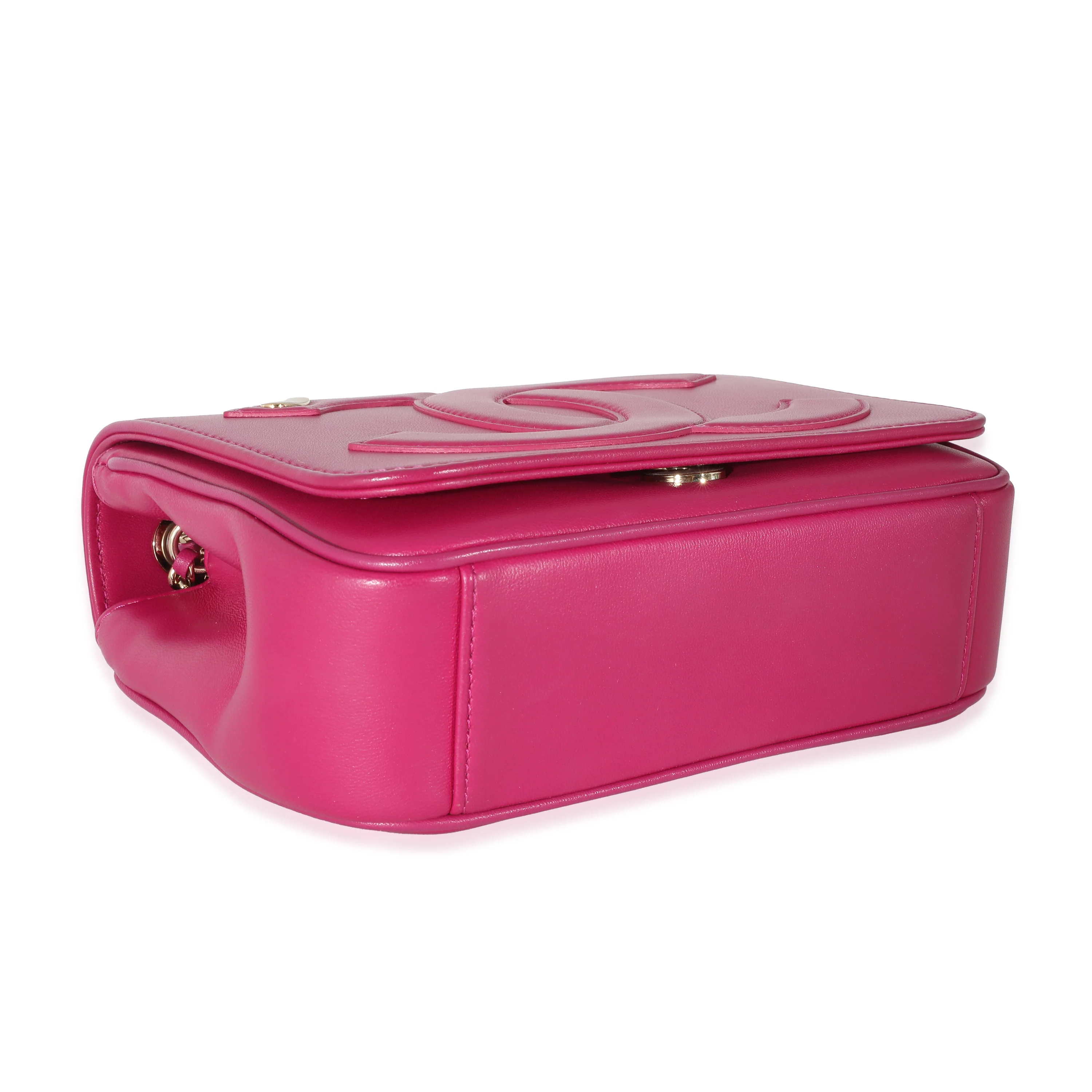 Chanel Pink Lambskin CC Mania Flap Bag - Image 7