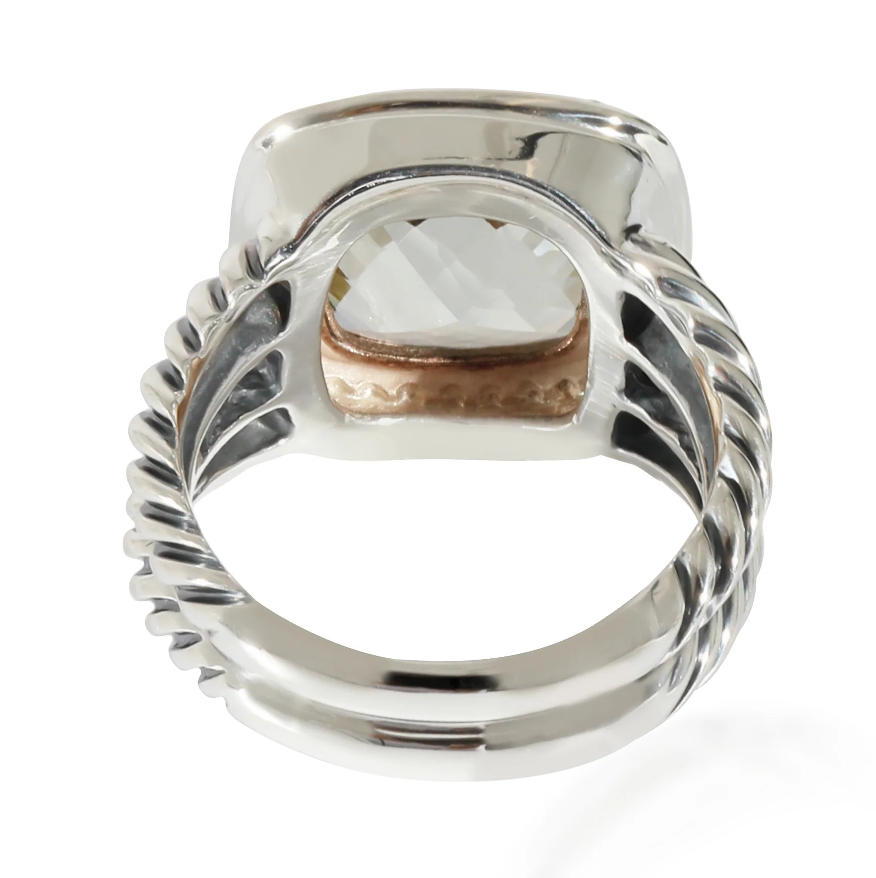 David Yurman Albion Prasiolite Ring in Sterling Silver Green 0.22 CTW - Image 3