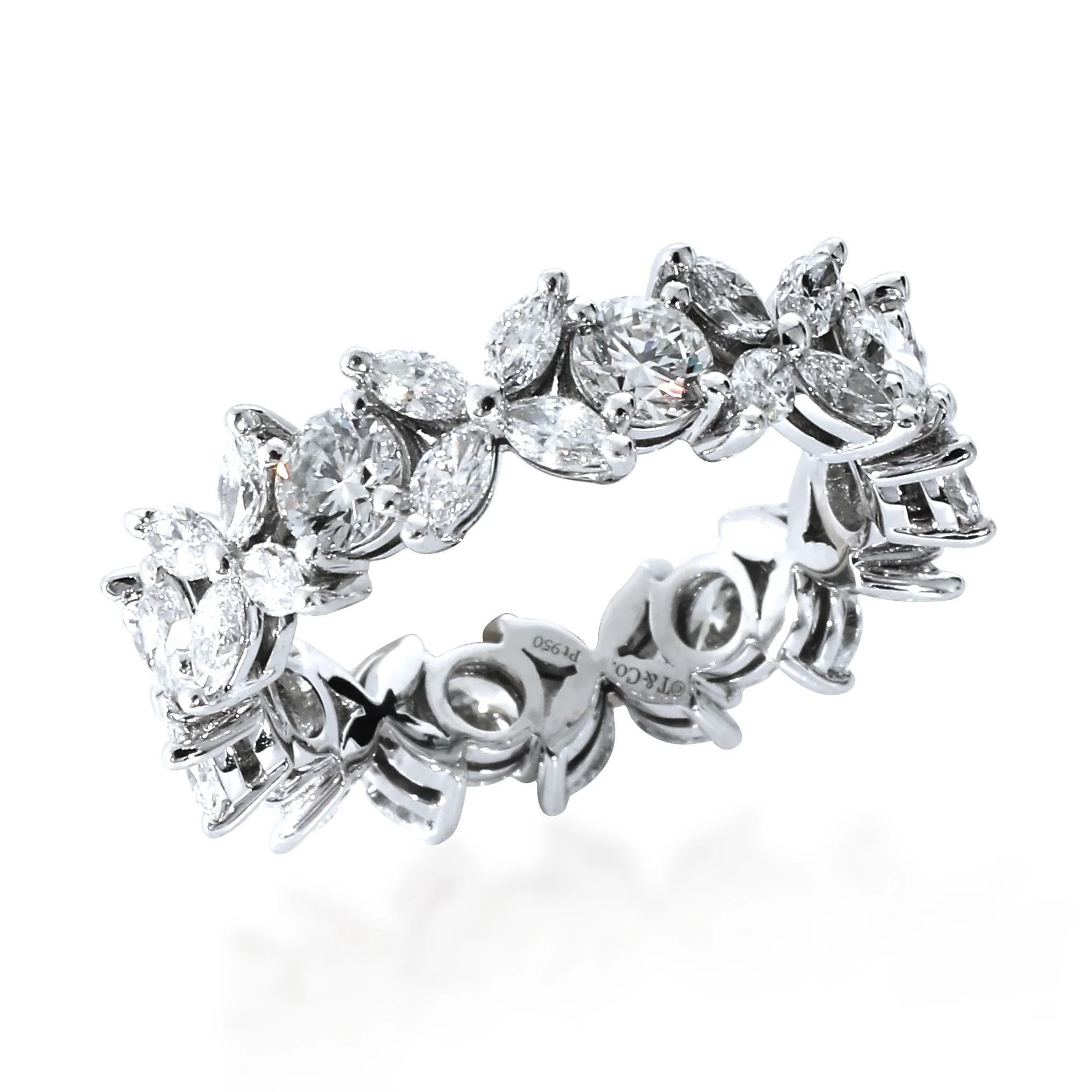 Tiffany & Co. Victoria Diamond Eternity Ring in Platinum 1.75 CTW - Image 6