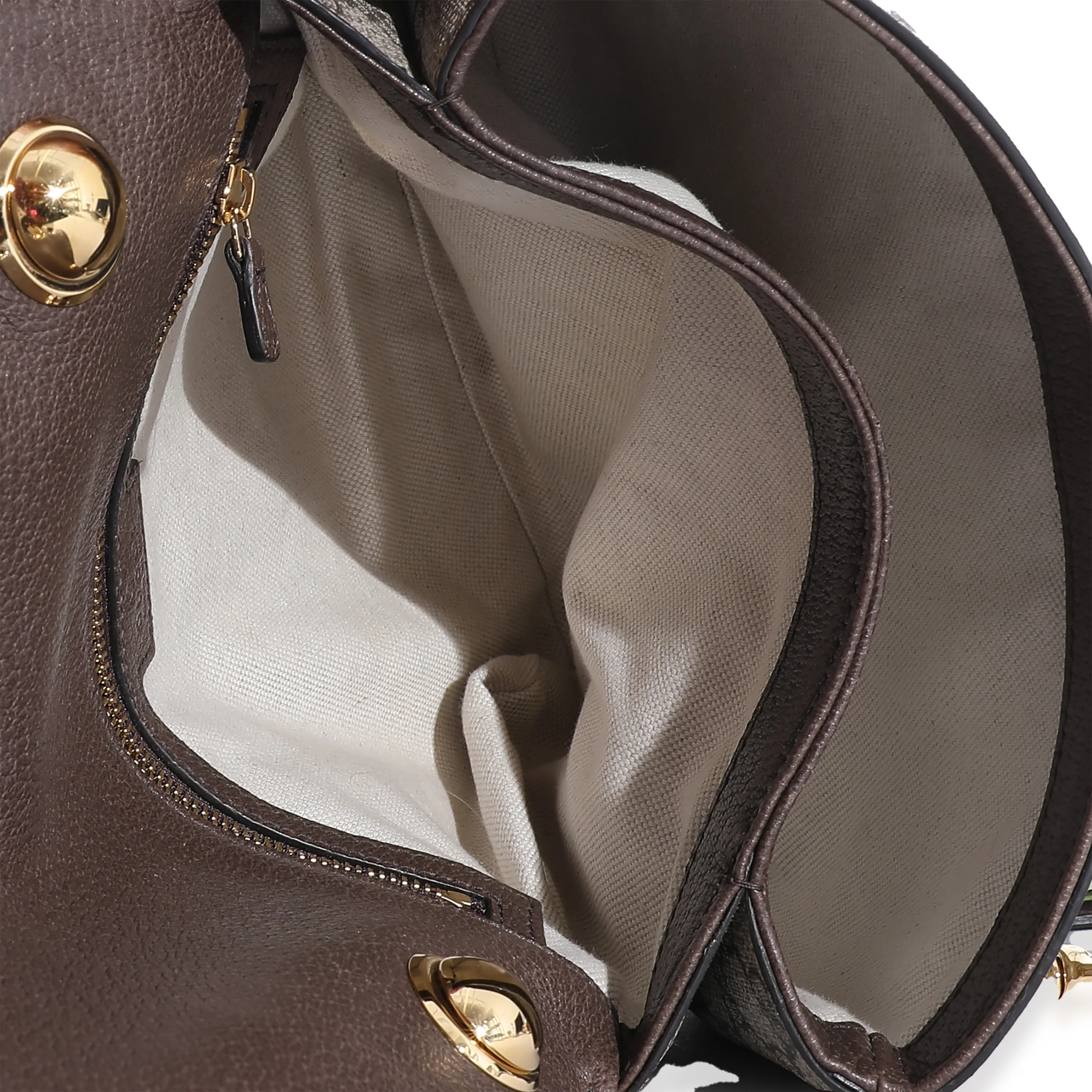 Gucci Beige GG Supreme Calfskin Web Medium Blondie Shoulder Flap Bag - Image 8