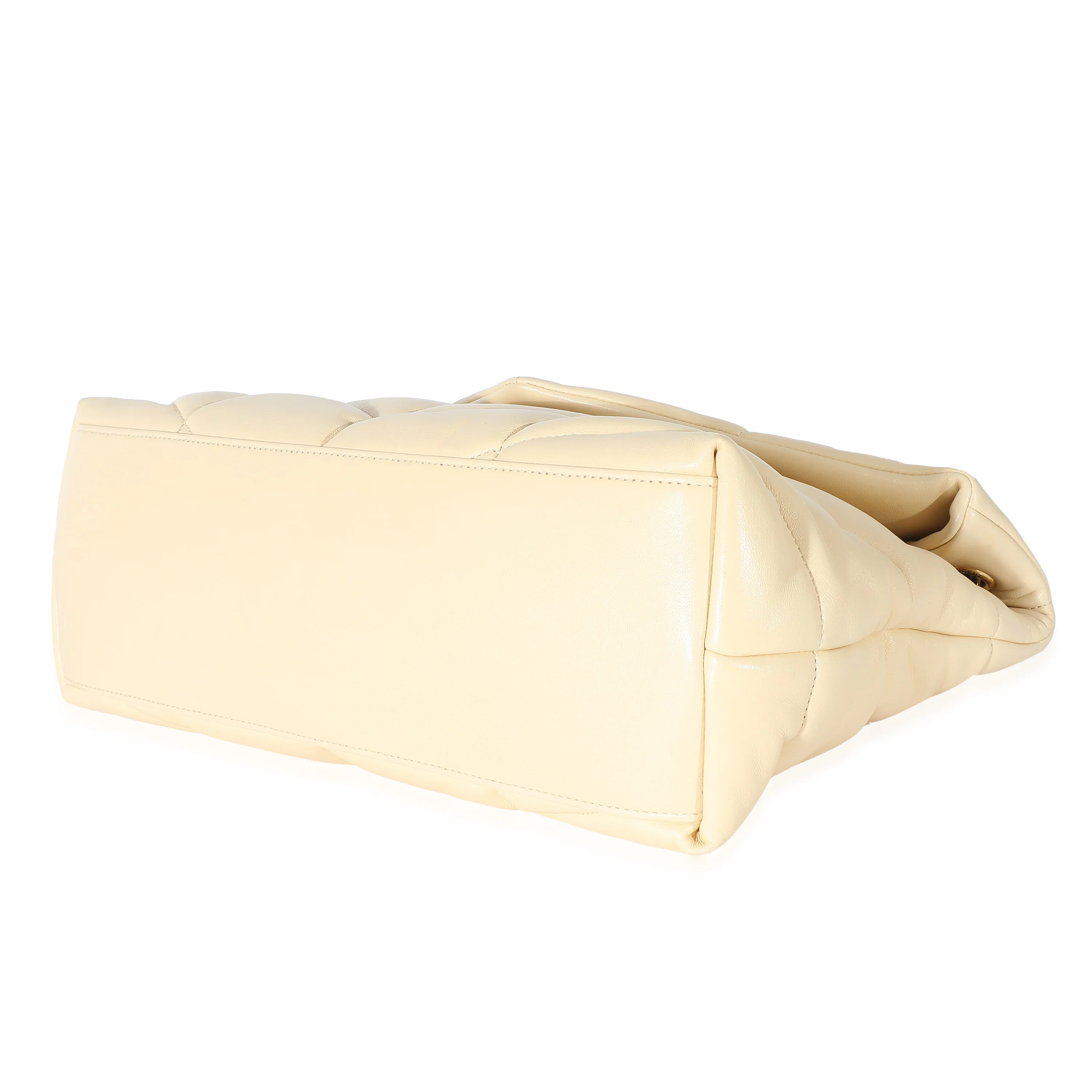Saint Laurent Light Vanilla Lambskin Medium Loulou Puffer - Image 5