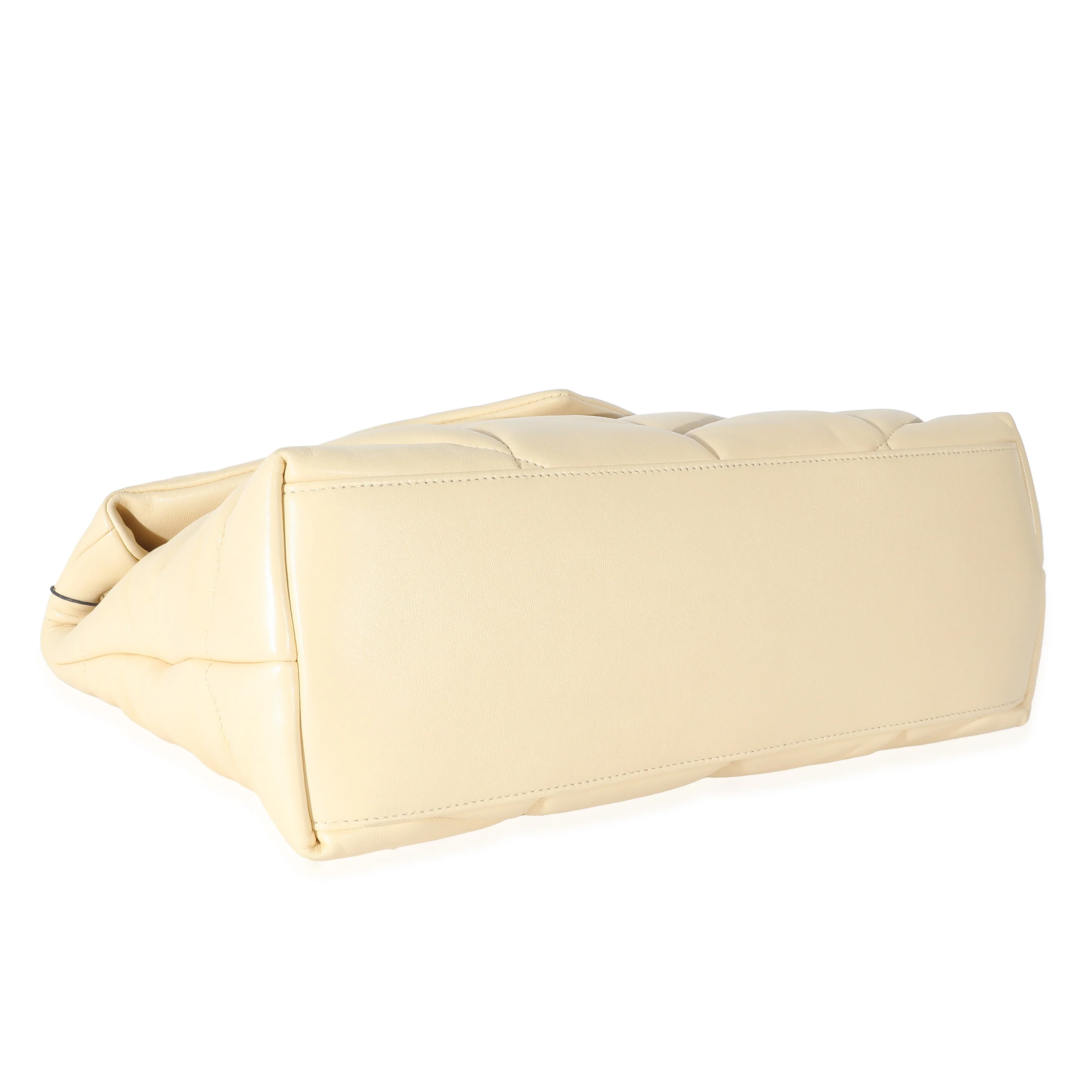 Saint Laurent Light Vanilla Lambskin Medium Loulou Puffer - Image 7