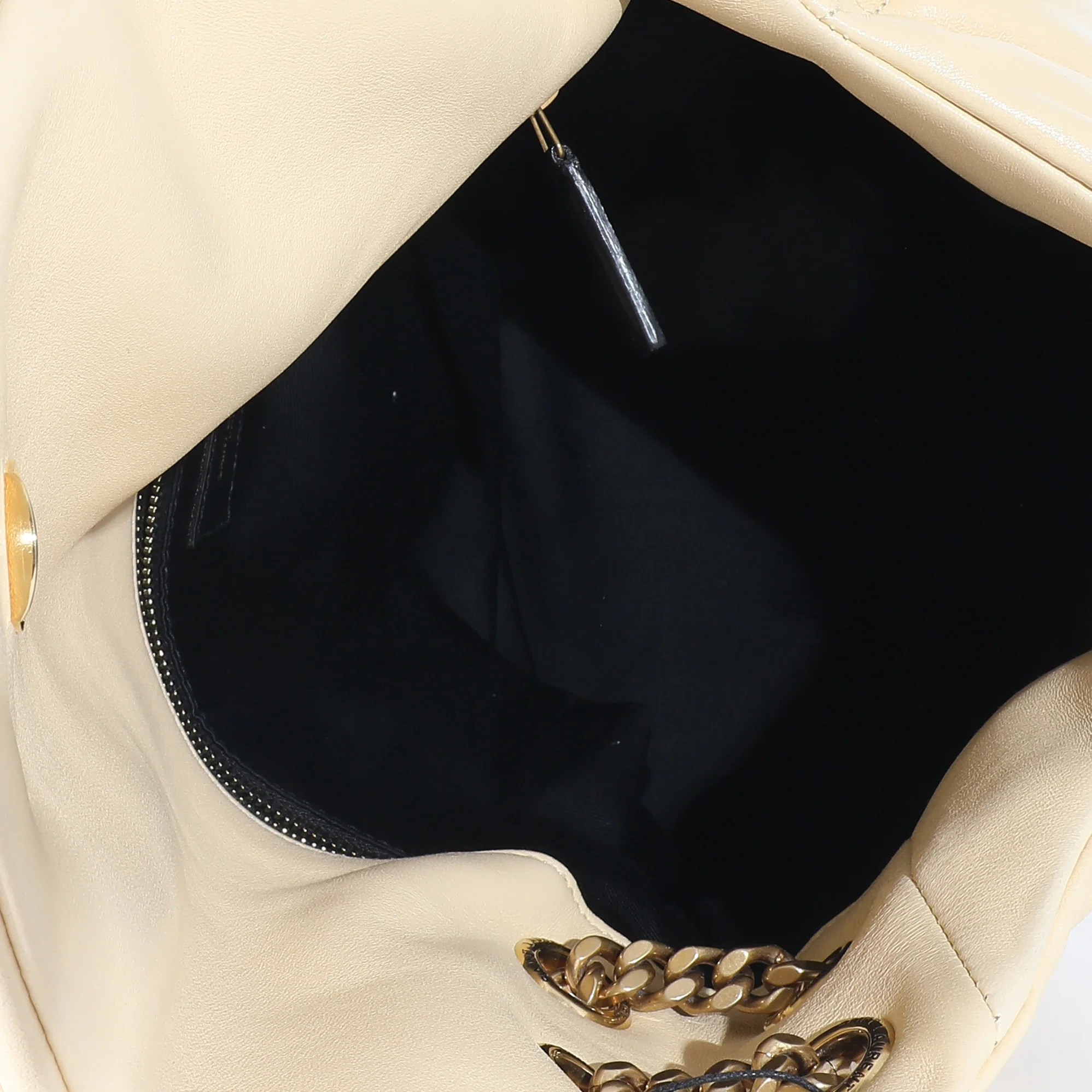 Saint Laurent Light Vanilla Lambskin Medium Loulou Puffer - Image 8