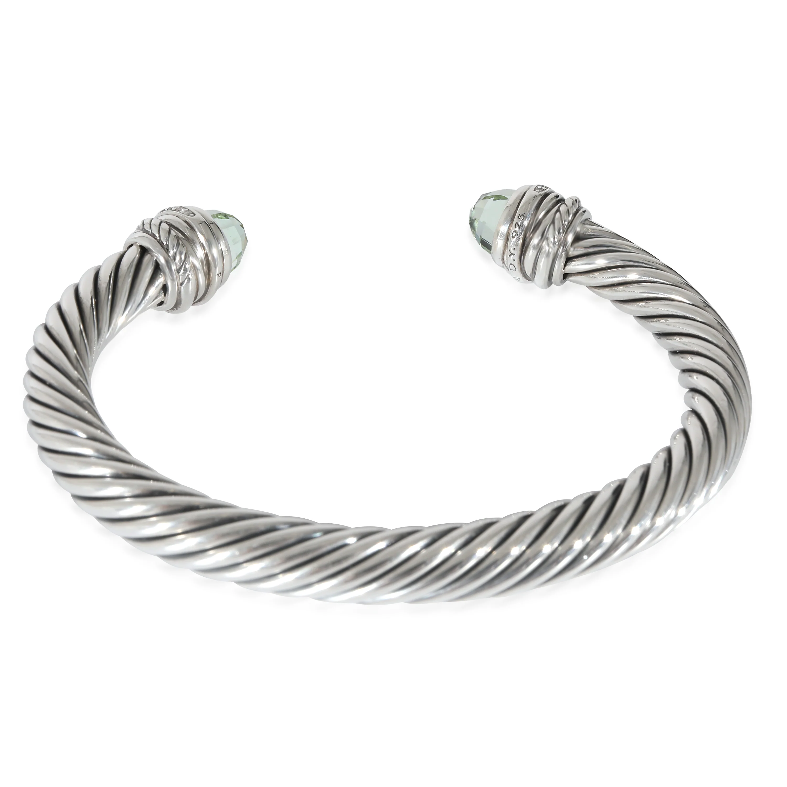 David Yurman Cable Prasiolite Bracelet in Sterling Silver 0.07 CTW - Image 4