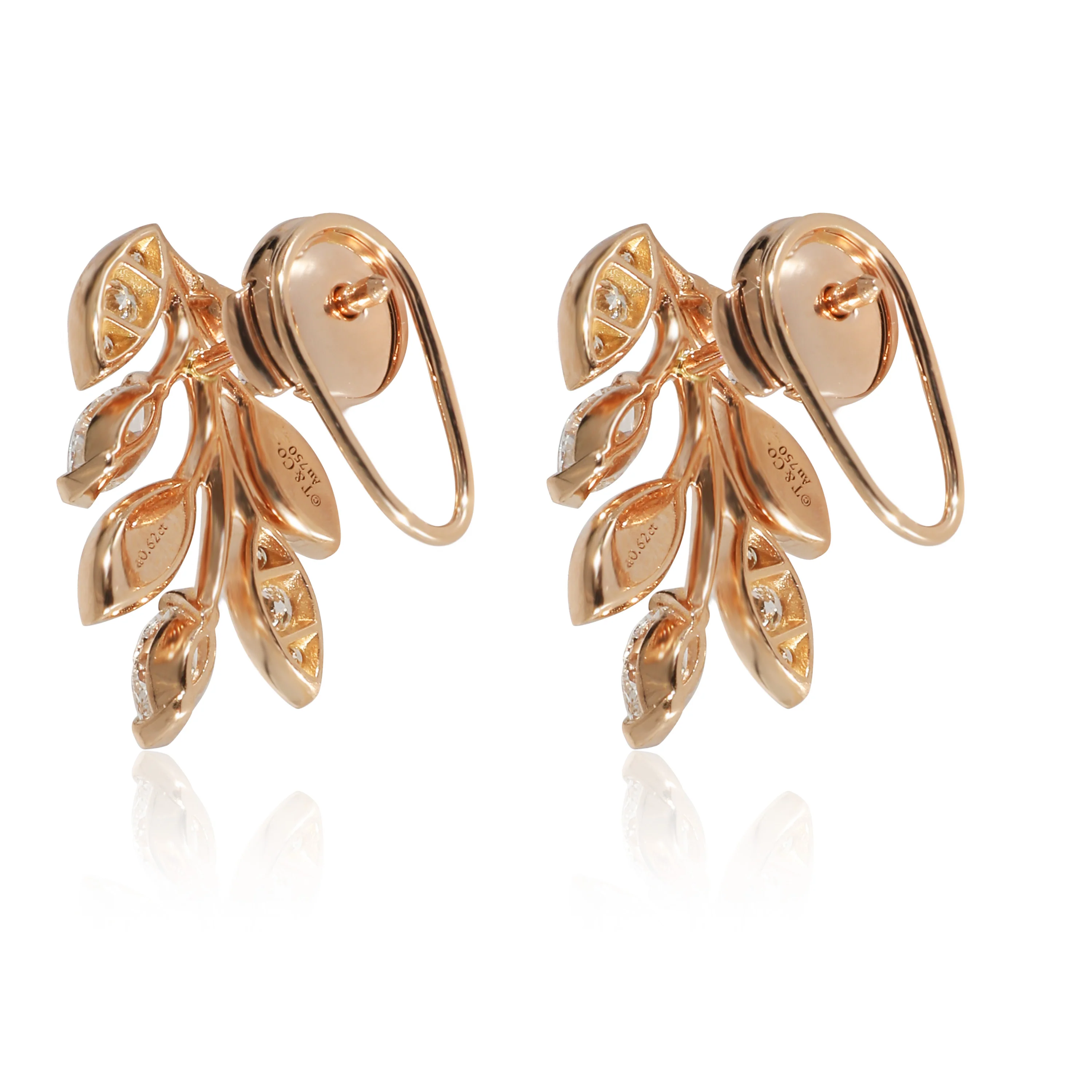 Tiffany & Co. Victoria Earrings in 18k Rose Gold 1.24 CTW - Image 3
