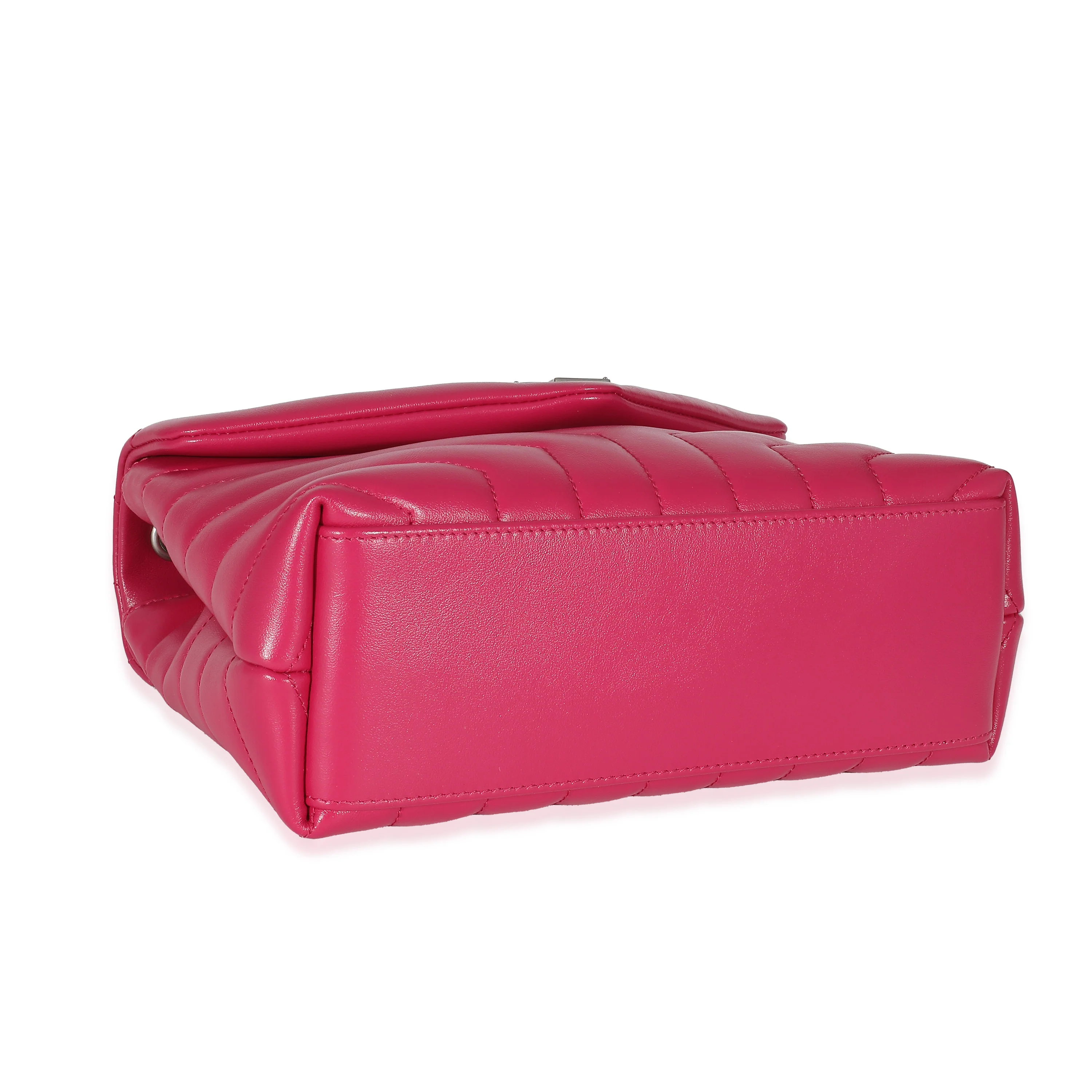 Saint Laurent Fresh Fuchsia Calfskin Small Loulou - Image 3