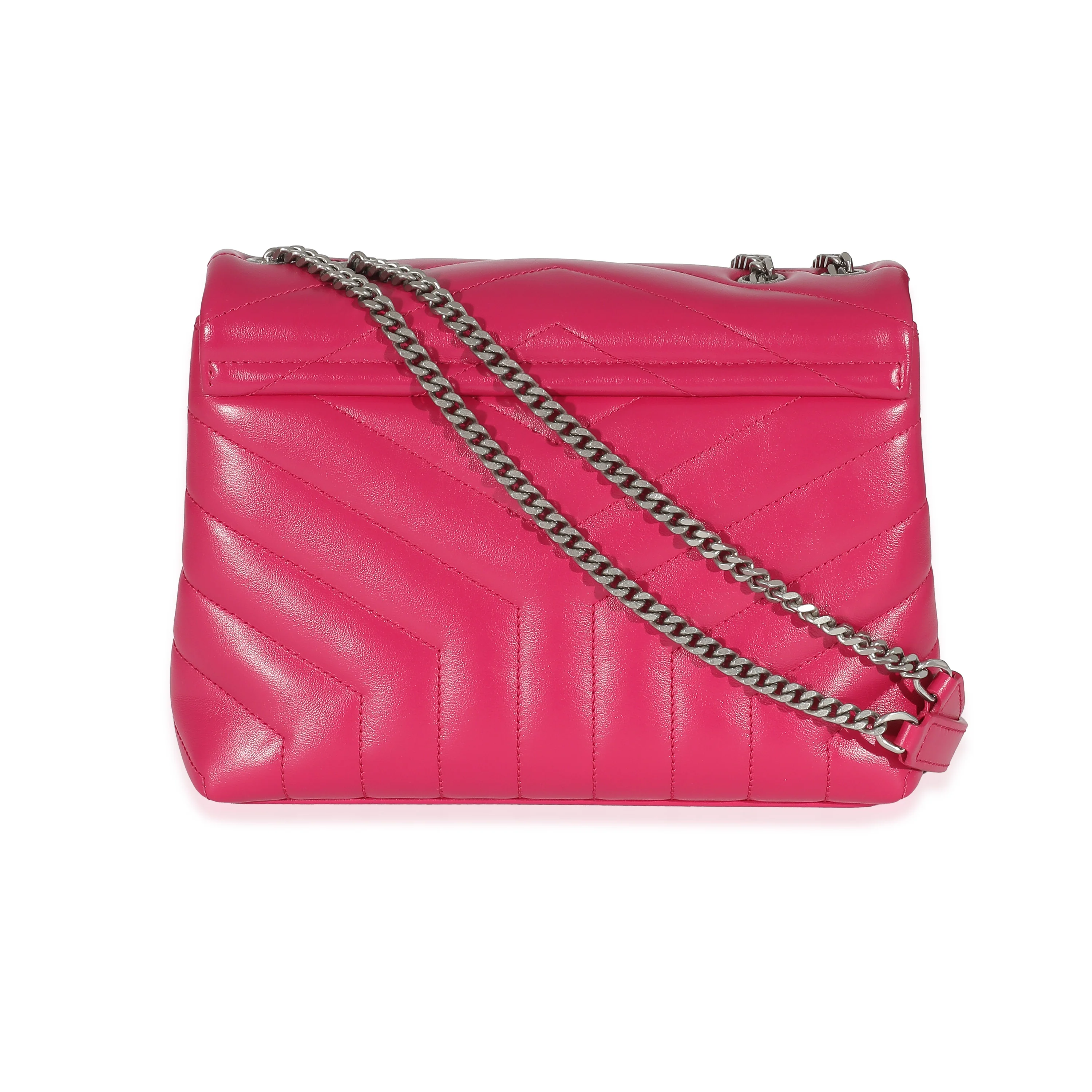 Saint Laurent Fresh Fuchsia Calfskin Small Loulou - Image 4