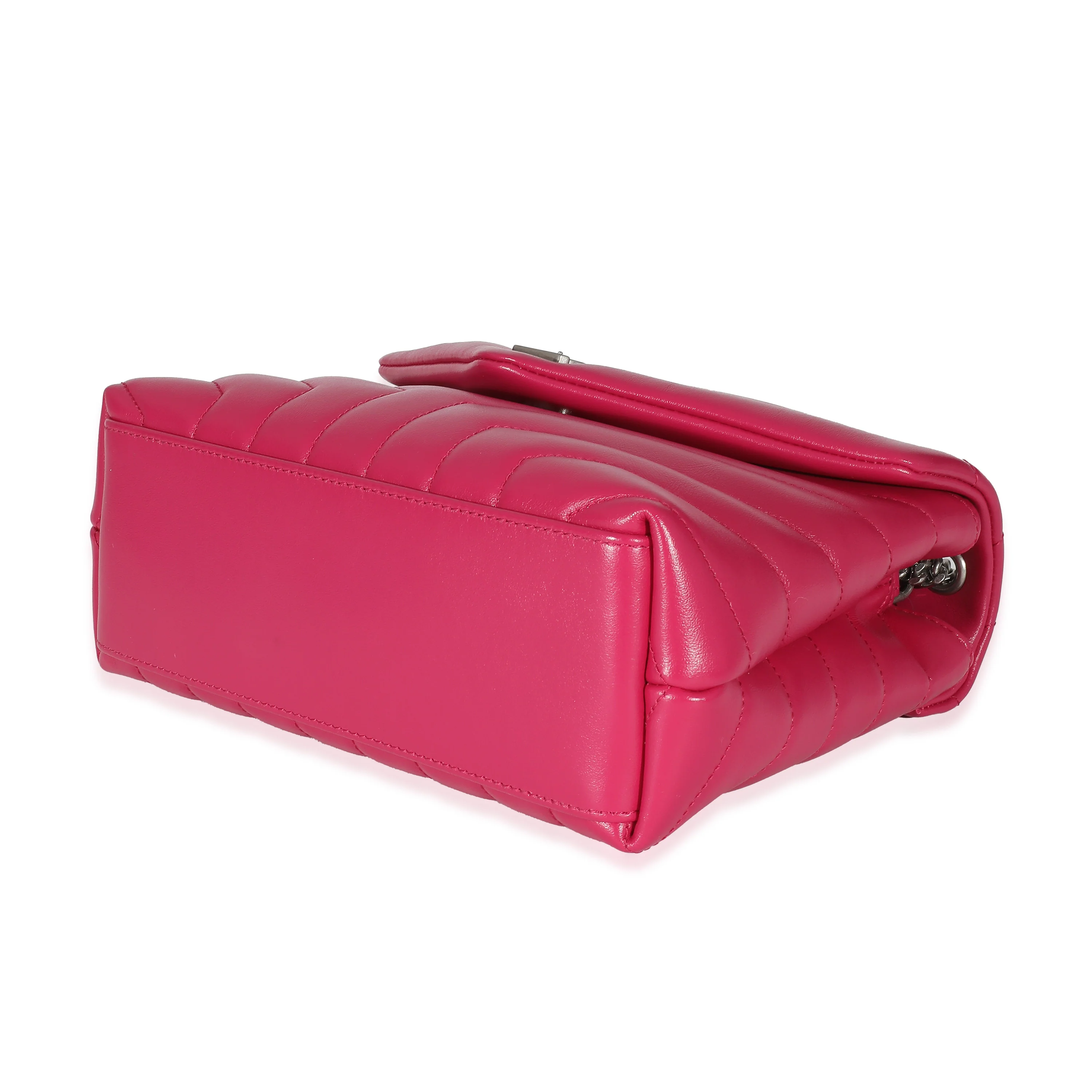 Saint Laurent Fresh Fuchsia Calfskin Small Loulou - Image 5