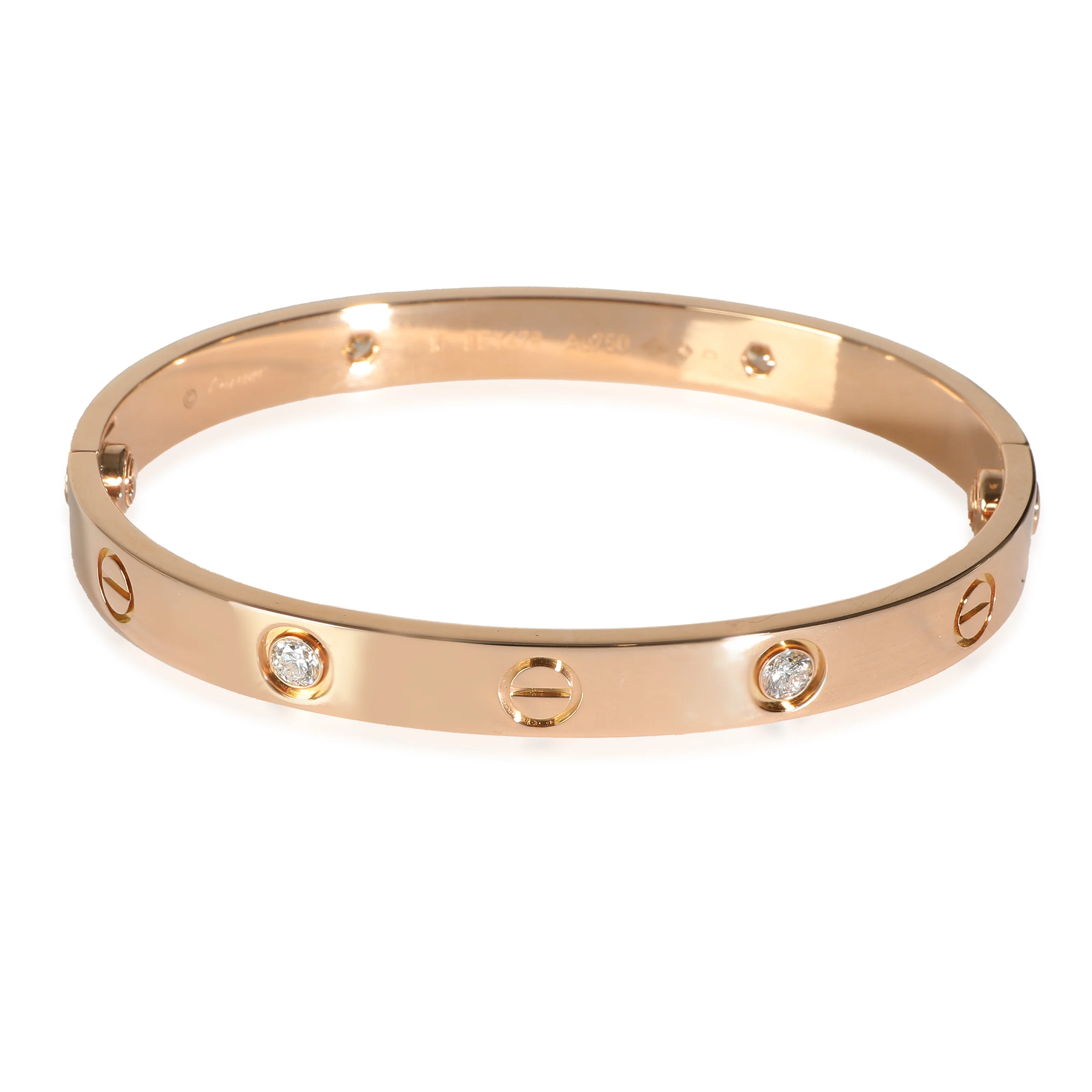 Love Bracelet, 4 Diamonds (Rose Gold)