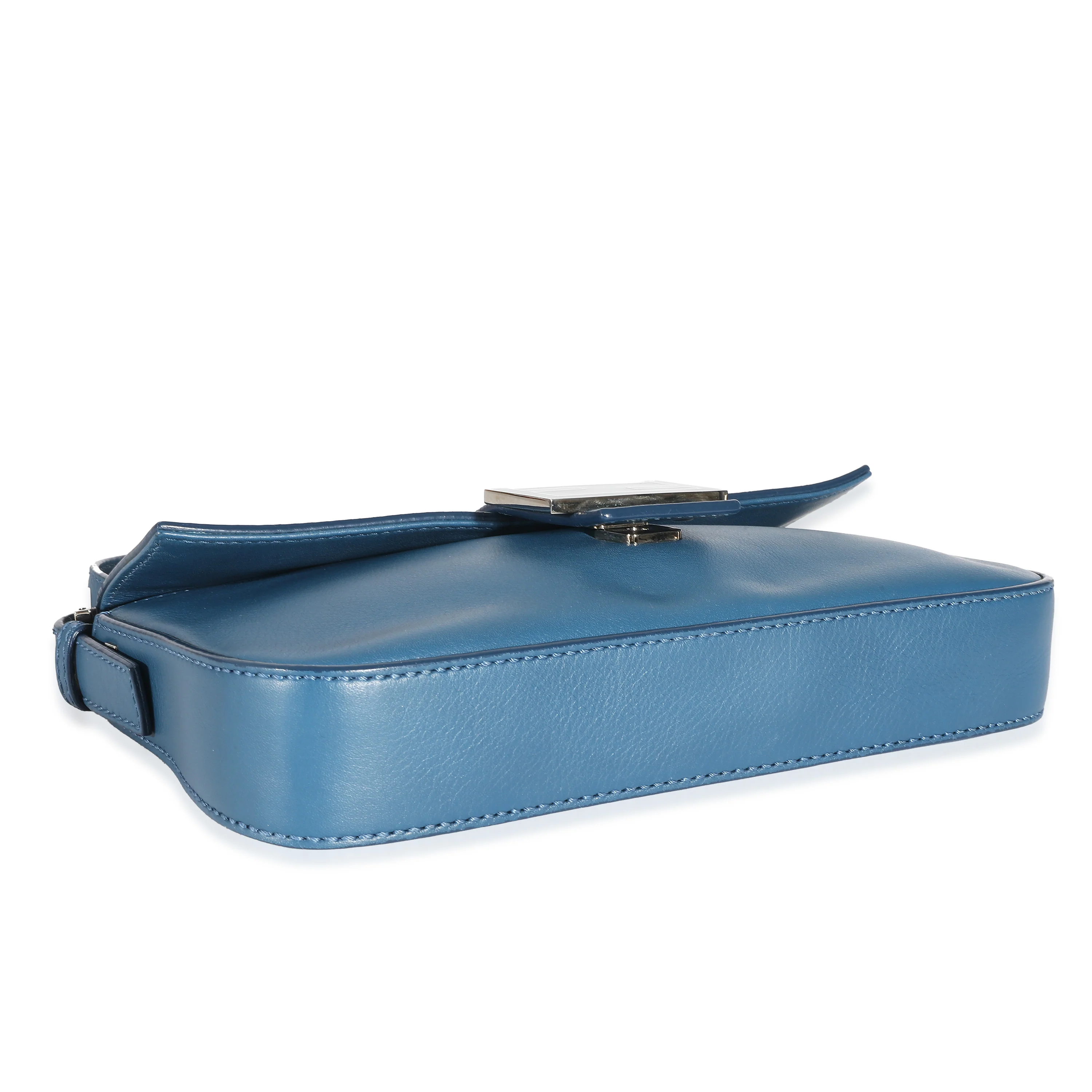 Fendi Navy Leather Baguette Bag - Image 5