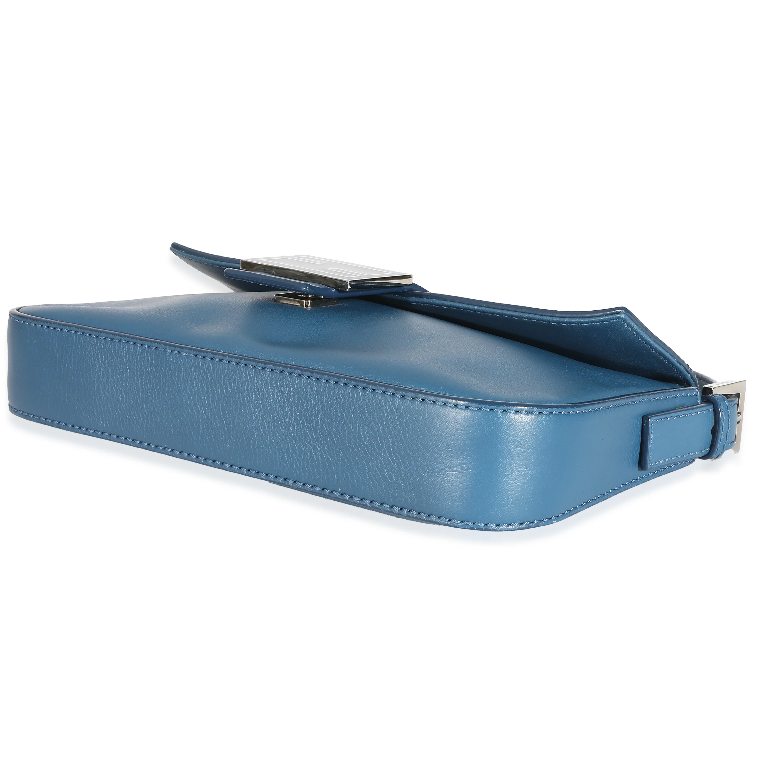 Fendi Navy Leather Baguette Bag - Image 6