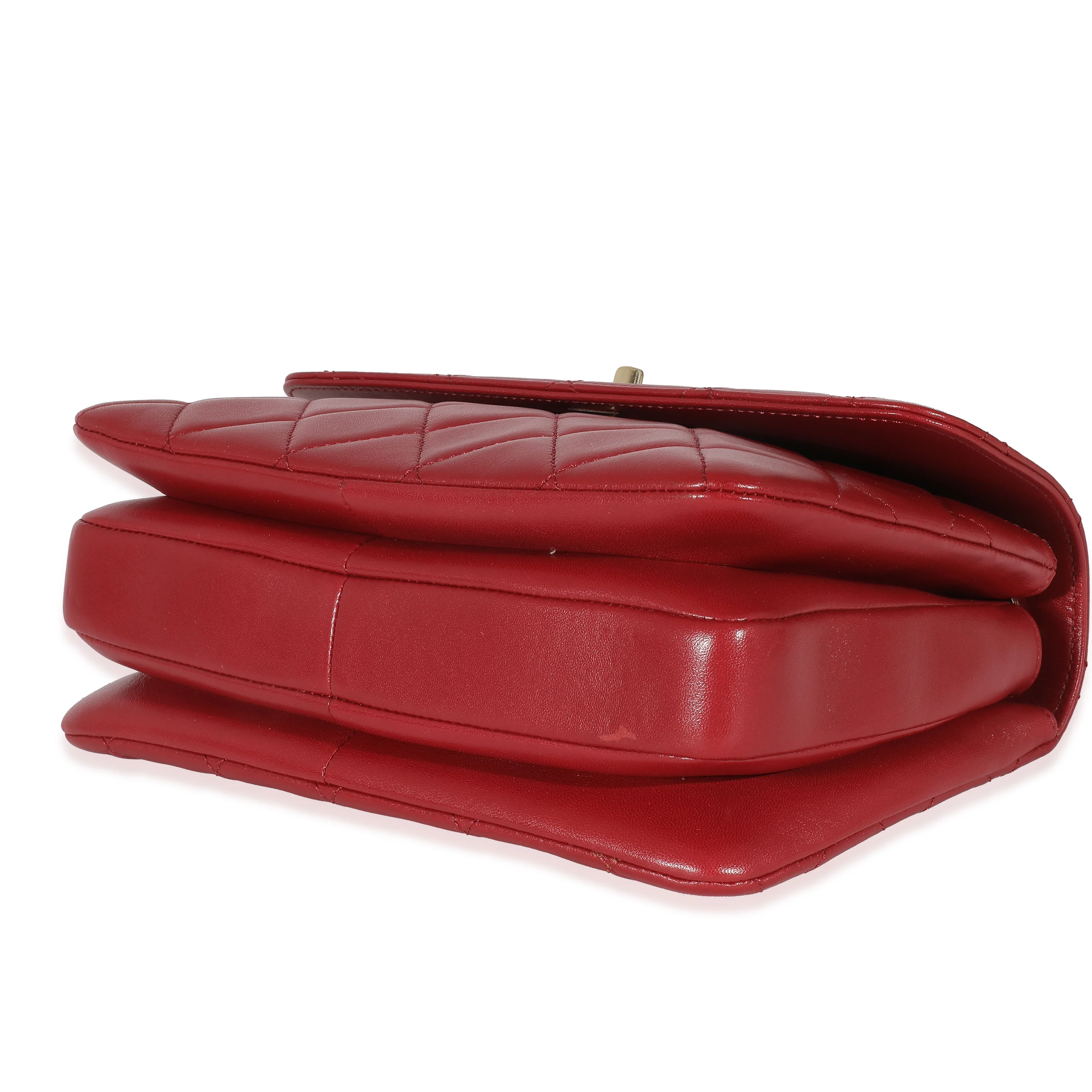 Chanel Burgandy Quilted Lambskin Small Trendy Flap Bag - Image 5