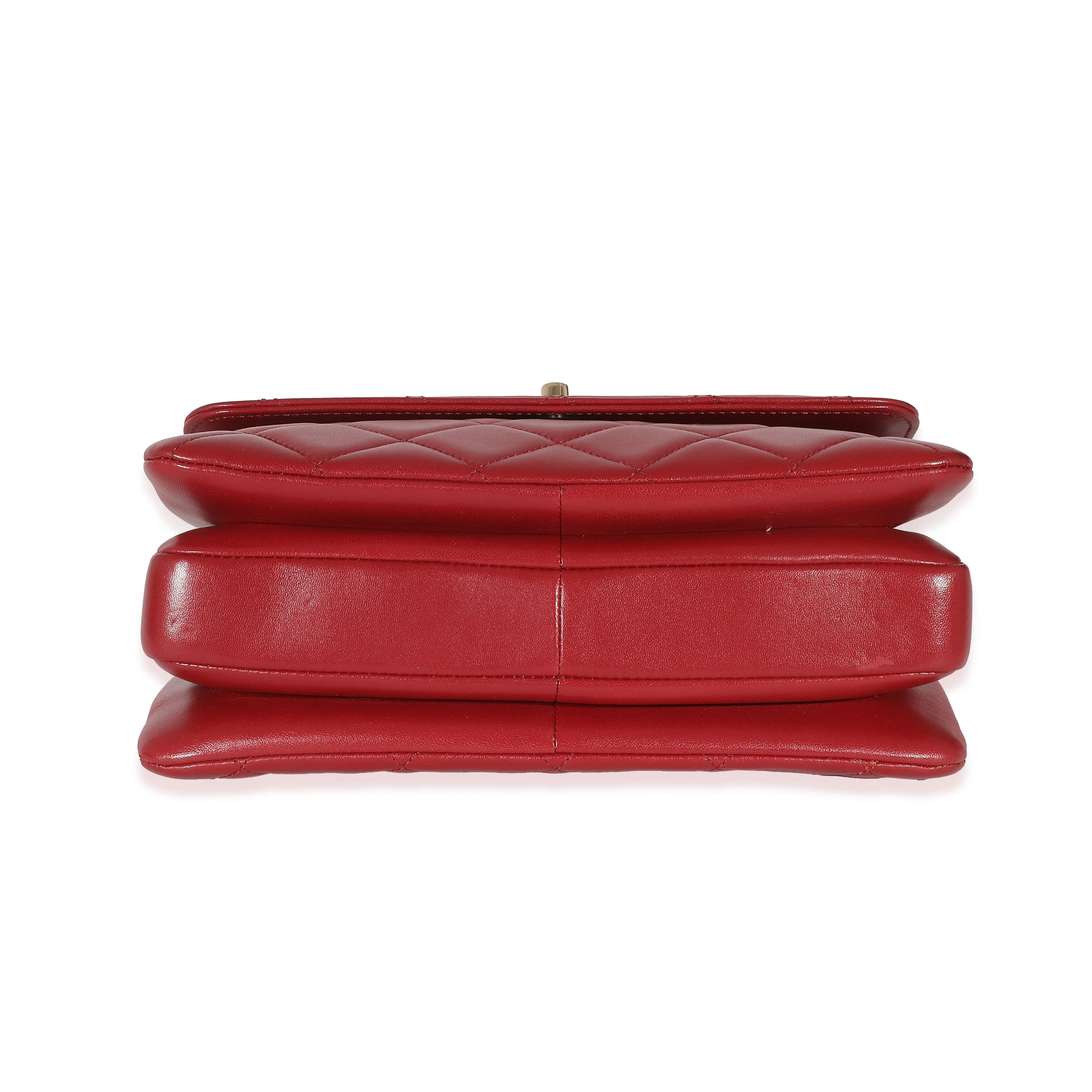 Chanel Burgandy Quilted Lambskin Small Trendy Flap Bag - Image 6
