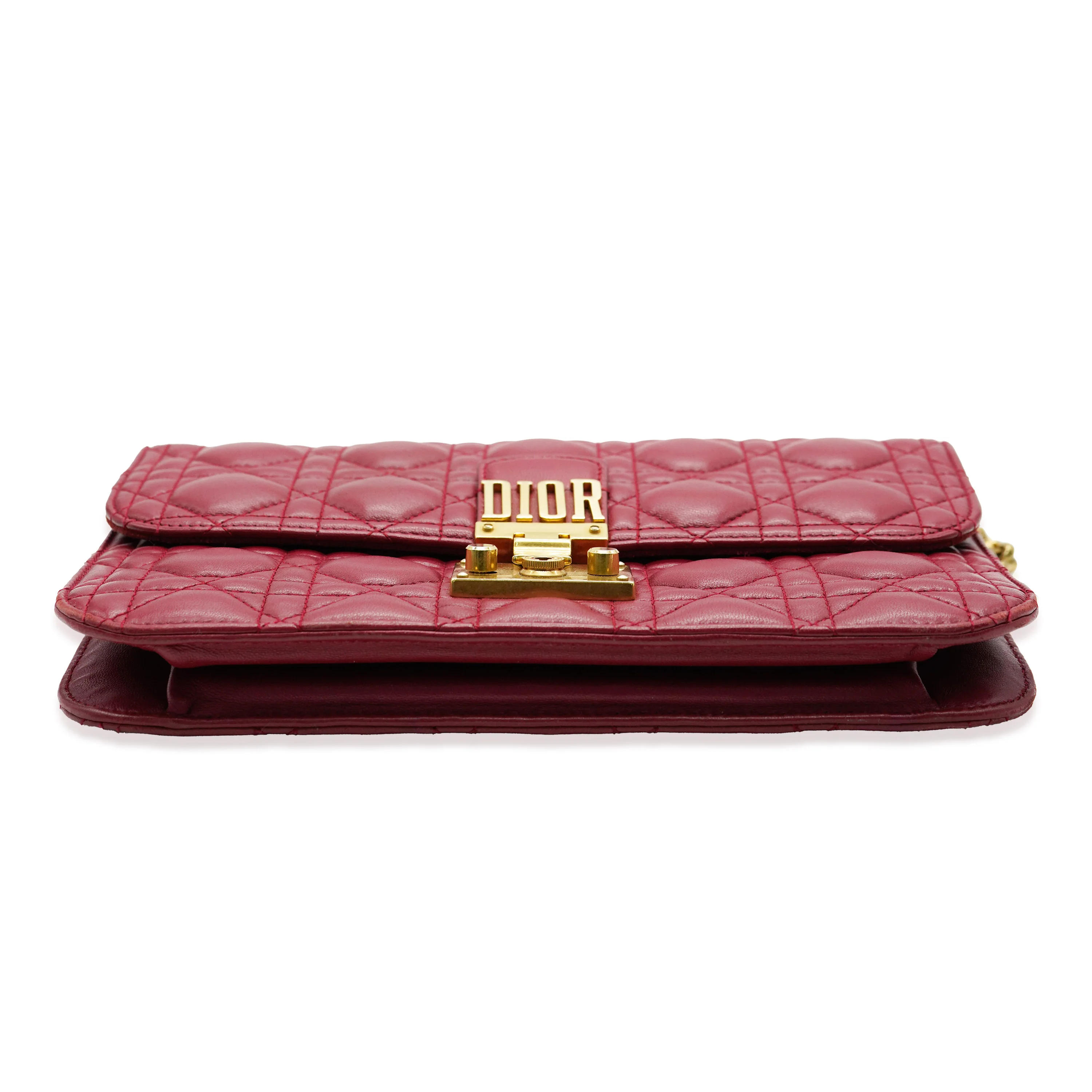 Bordeaux Lambskin Cannage Medium Dioraddict Flap Bag - Image 6