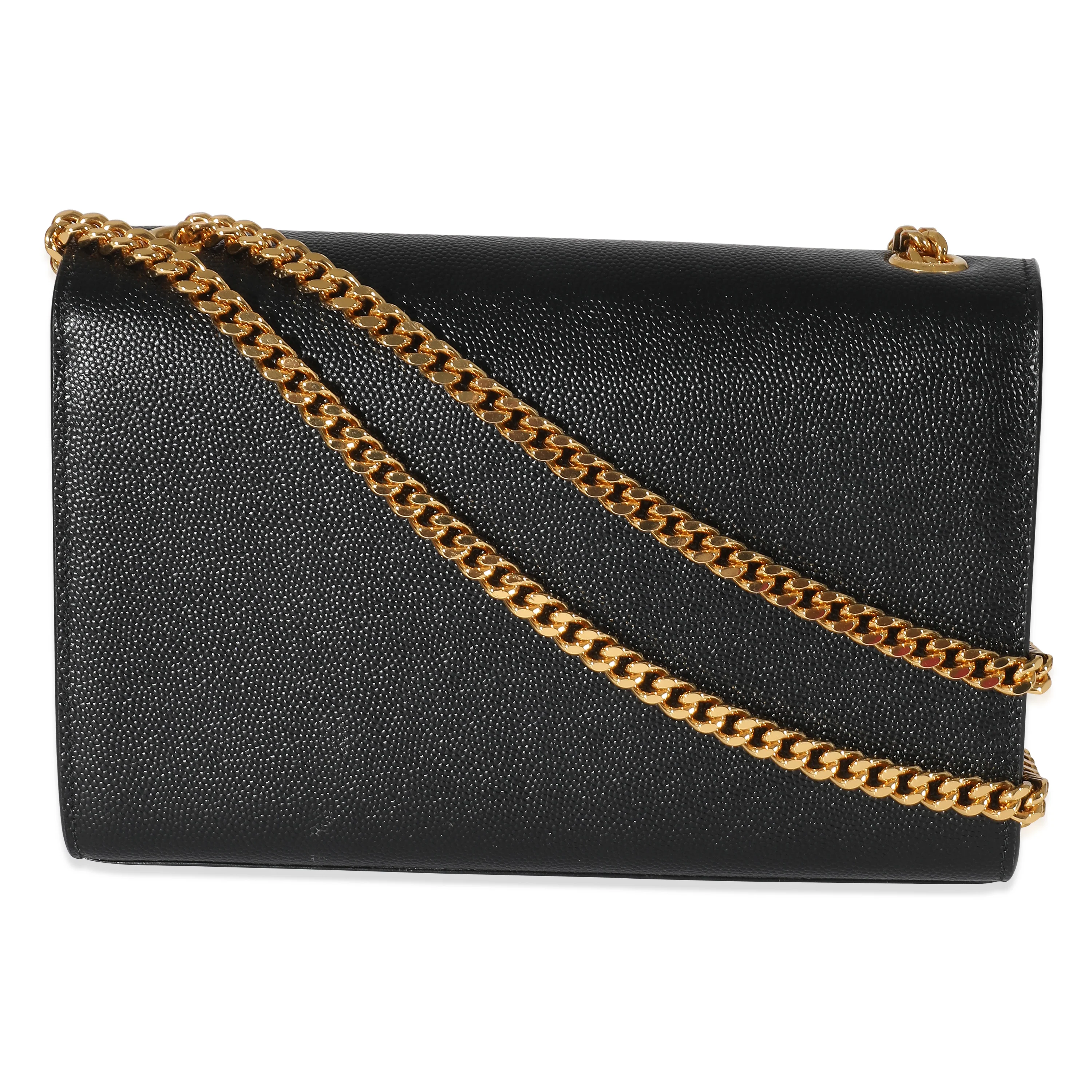 Saint Laurent Black Grain De Poudre Small Monogram Kate Bag - Image 3