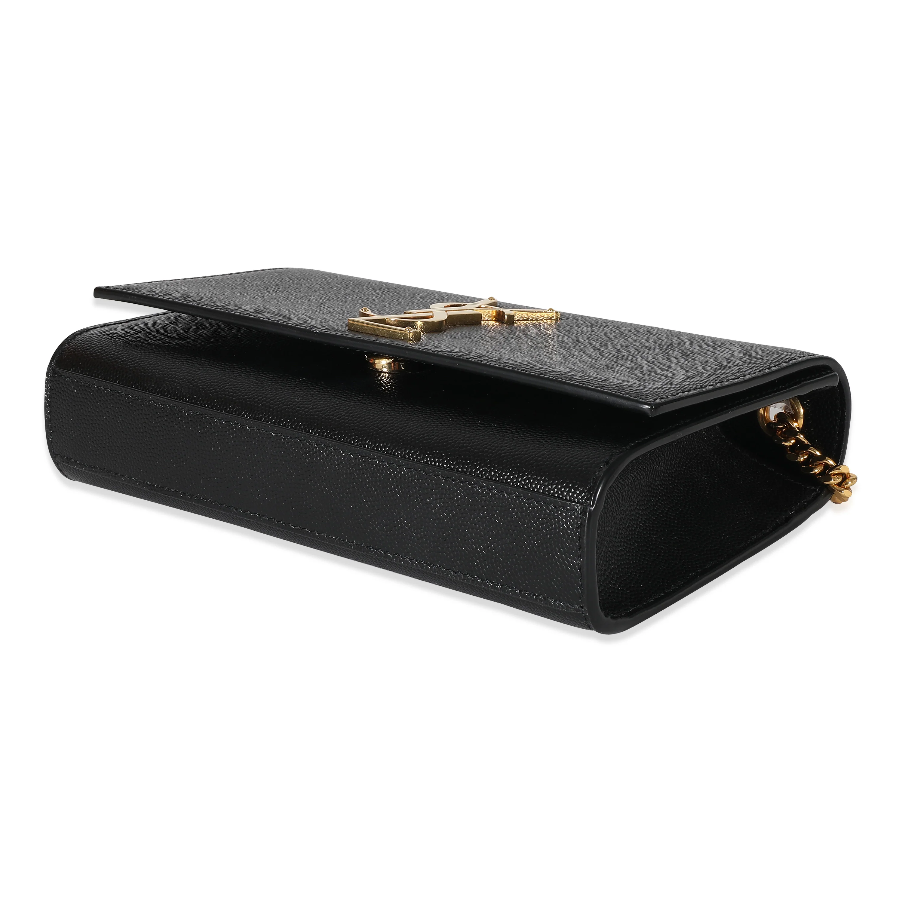 Saint Laurent Black Grain De Poudre Small Monogram Kate Bag - Image 7
