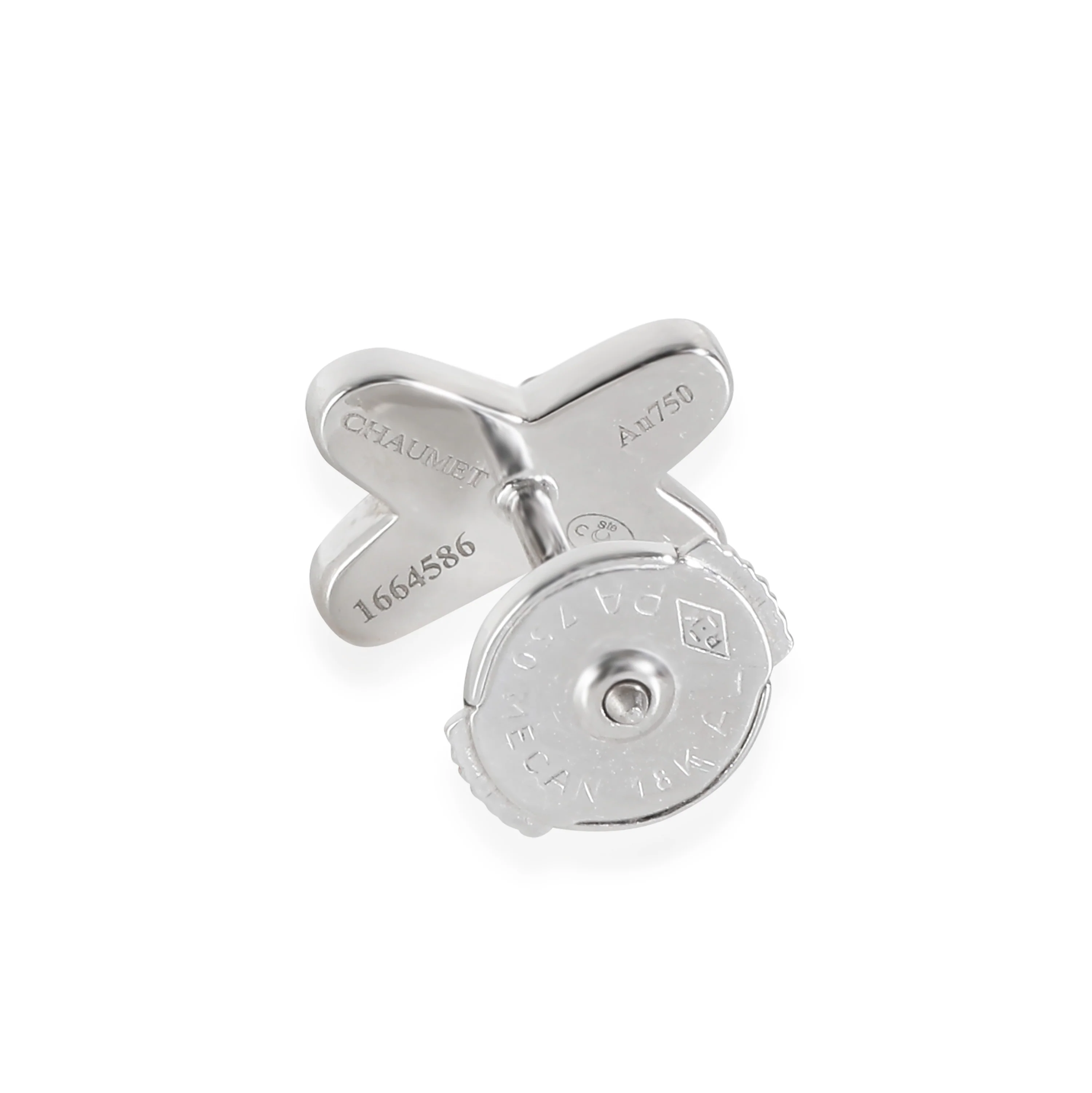 Jeux de Liens Single Earring in 18K White Gold 0.16 CTW - Image 3