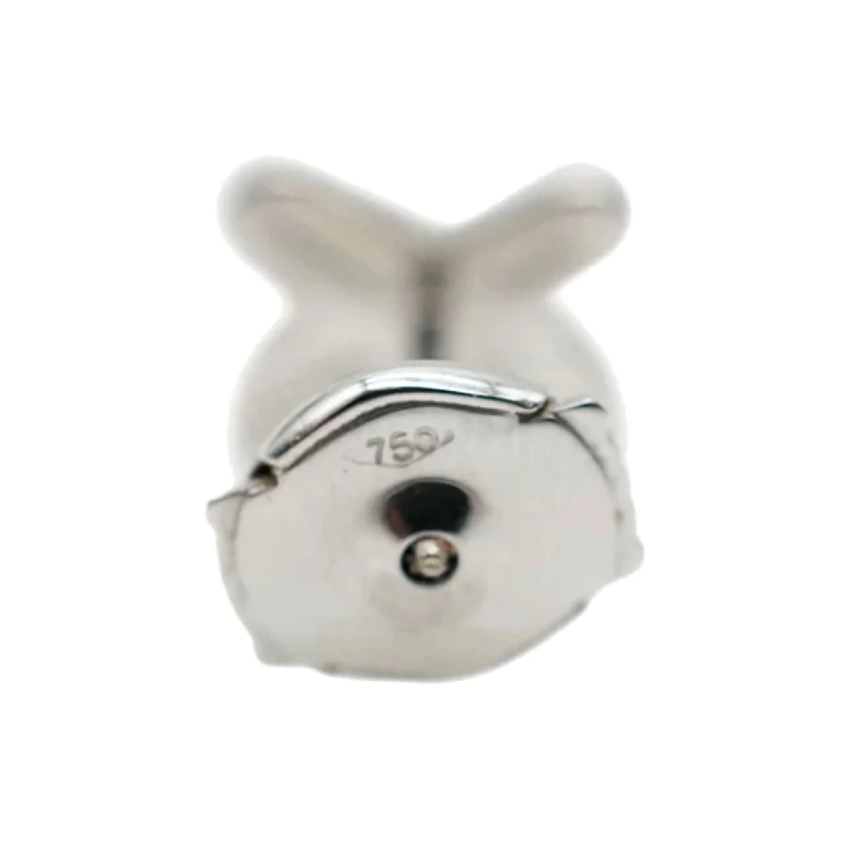 Jeux de Liens Single Earring in 18K White Gold 0.16 CTW - Image 4
