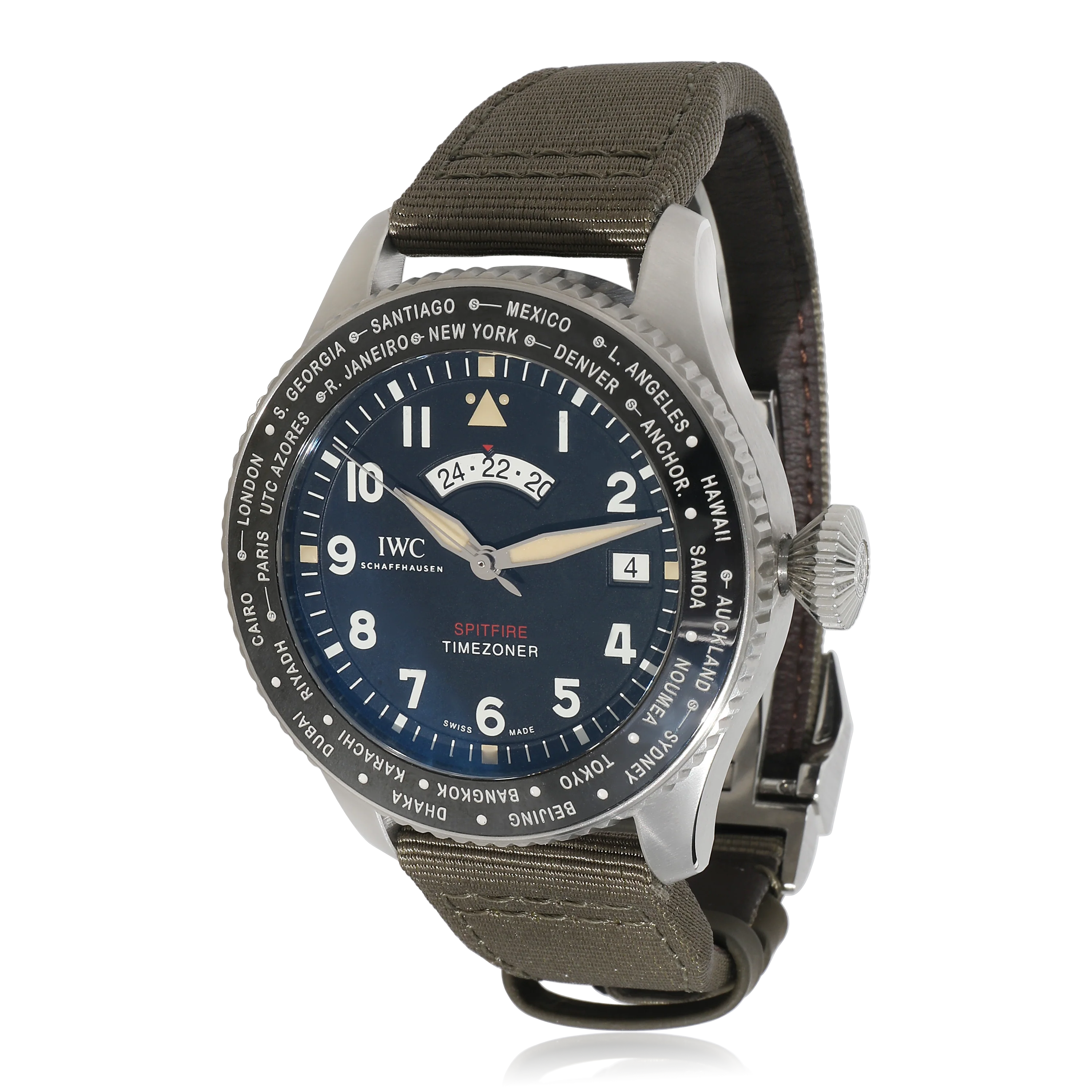 IWC Timezoner Spitfire Edition The Longest Flight IW395501 Mens Watch in Sta