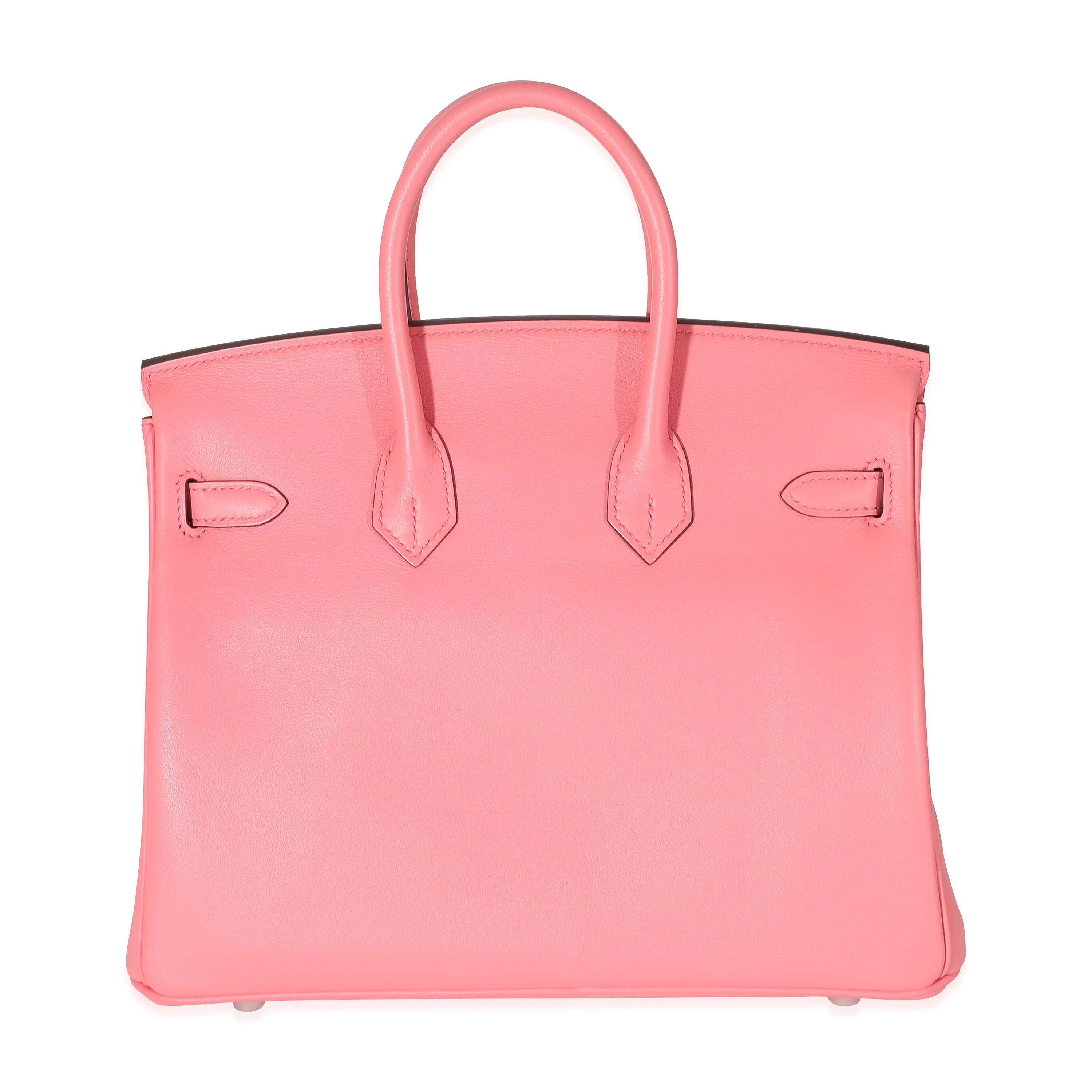 Hermès Rose Azalee Swift Birkin 25 PHW - Image 3