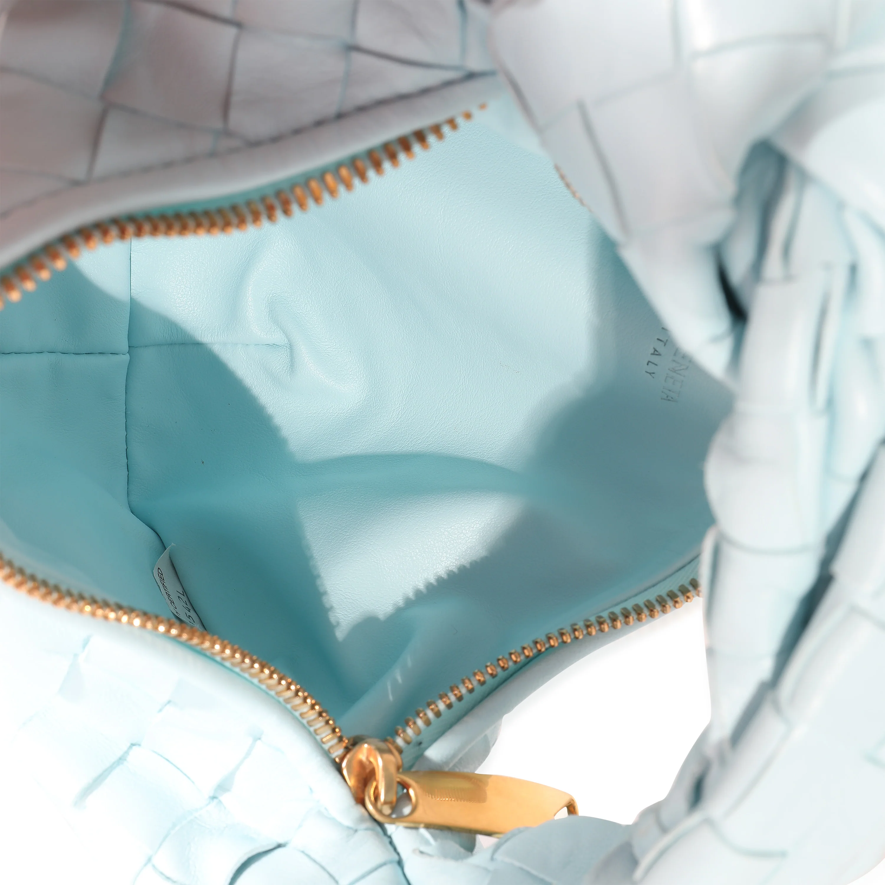 Teal Washed Intrecciato Lambskin Mini Jodie - Image 4