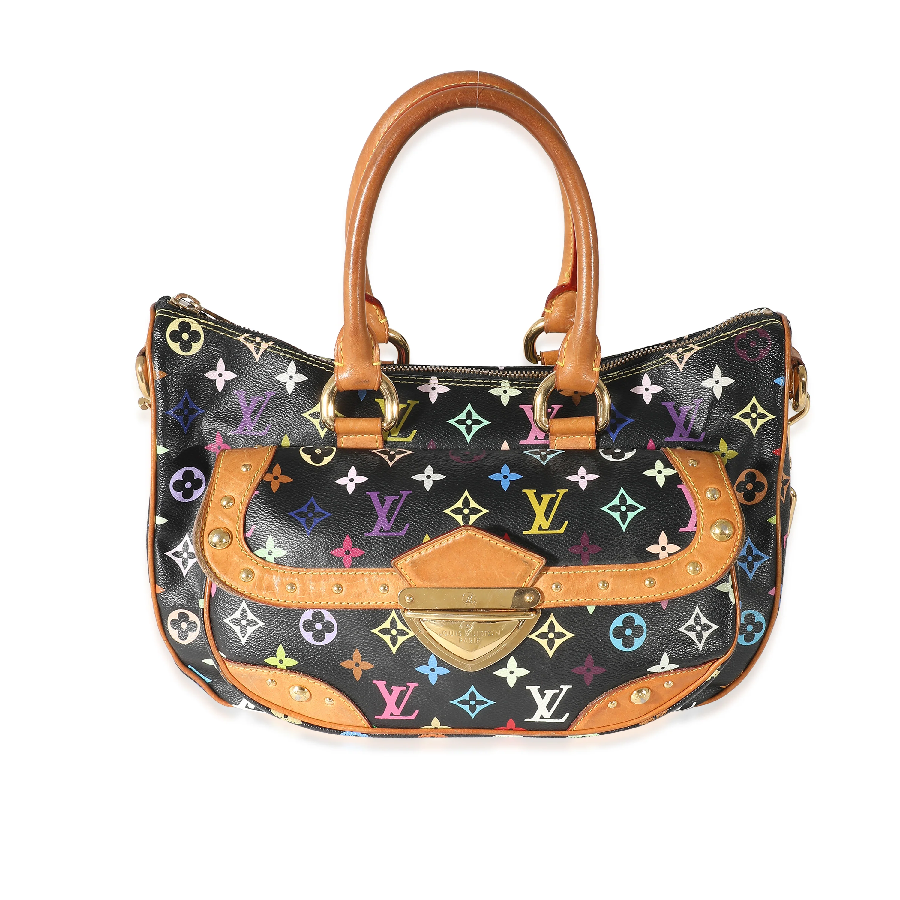 Louis Vuitton Black Multicolor Monogram Canvas Rita