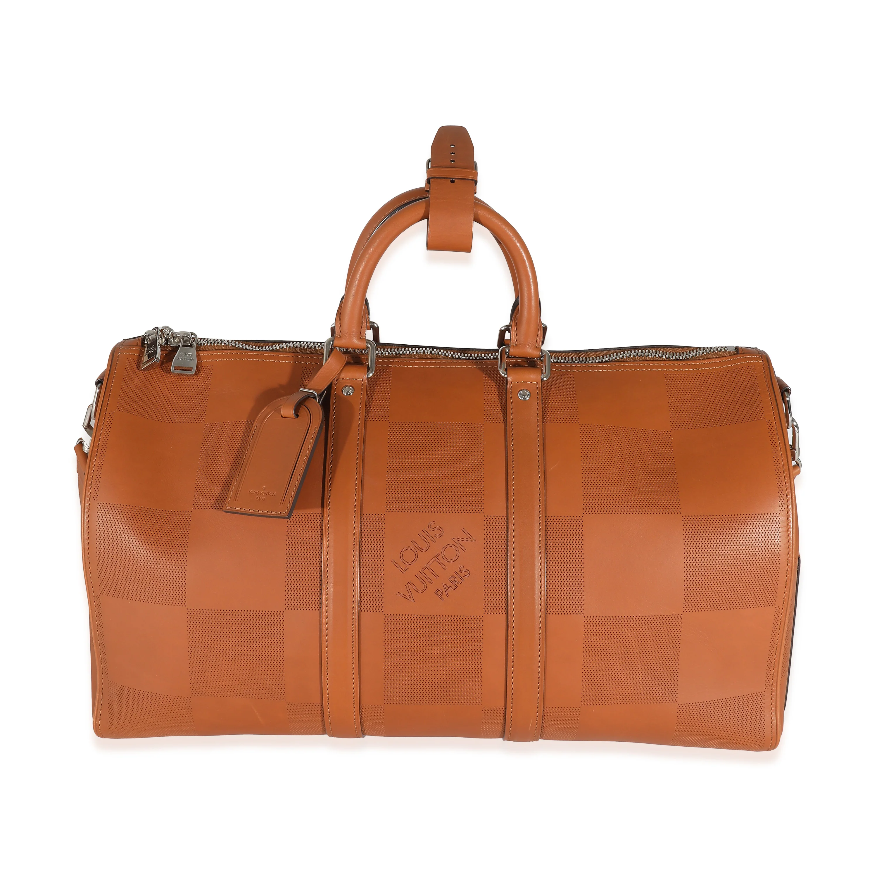 Cognac Nomade Grand Damier Keepall Bandoulière 45