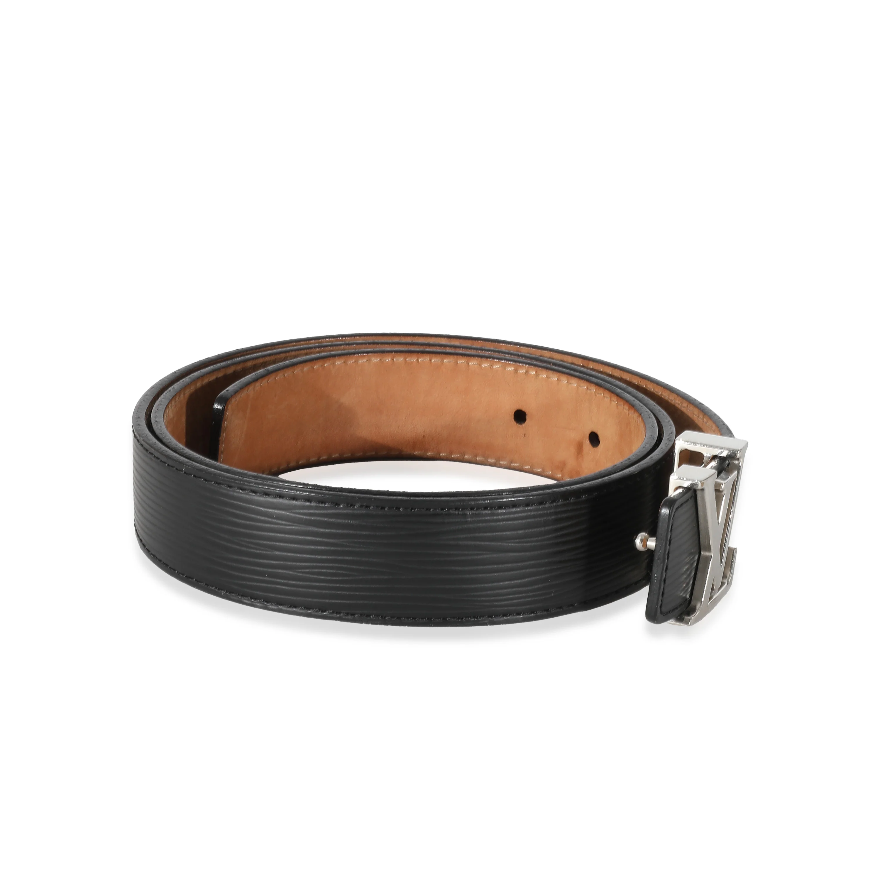 Louis Vuitton Black Epi Initiales Belt 85 - Image 3