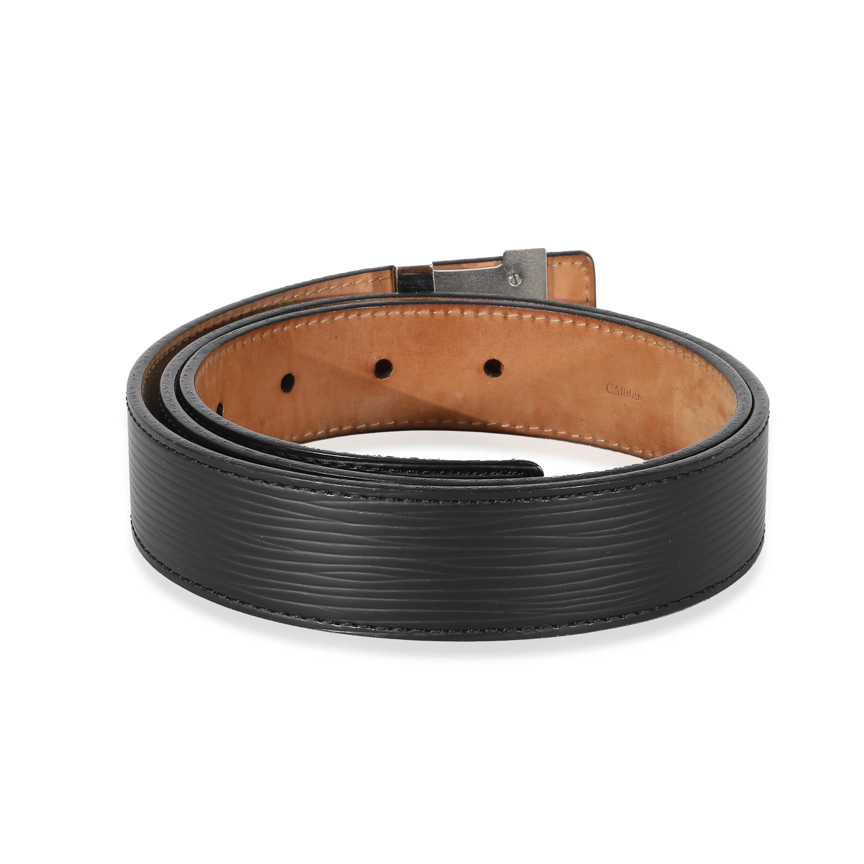 Louis Vuitton Black Epi Initiales Belt 85 - Image 4