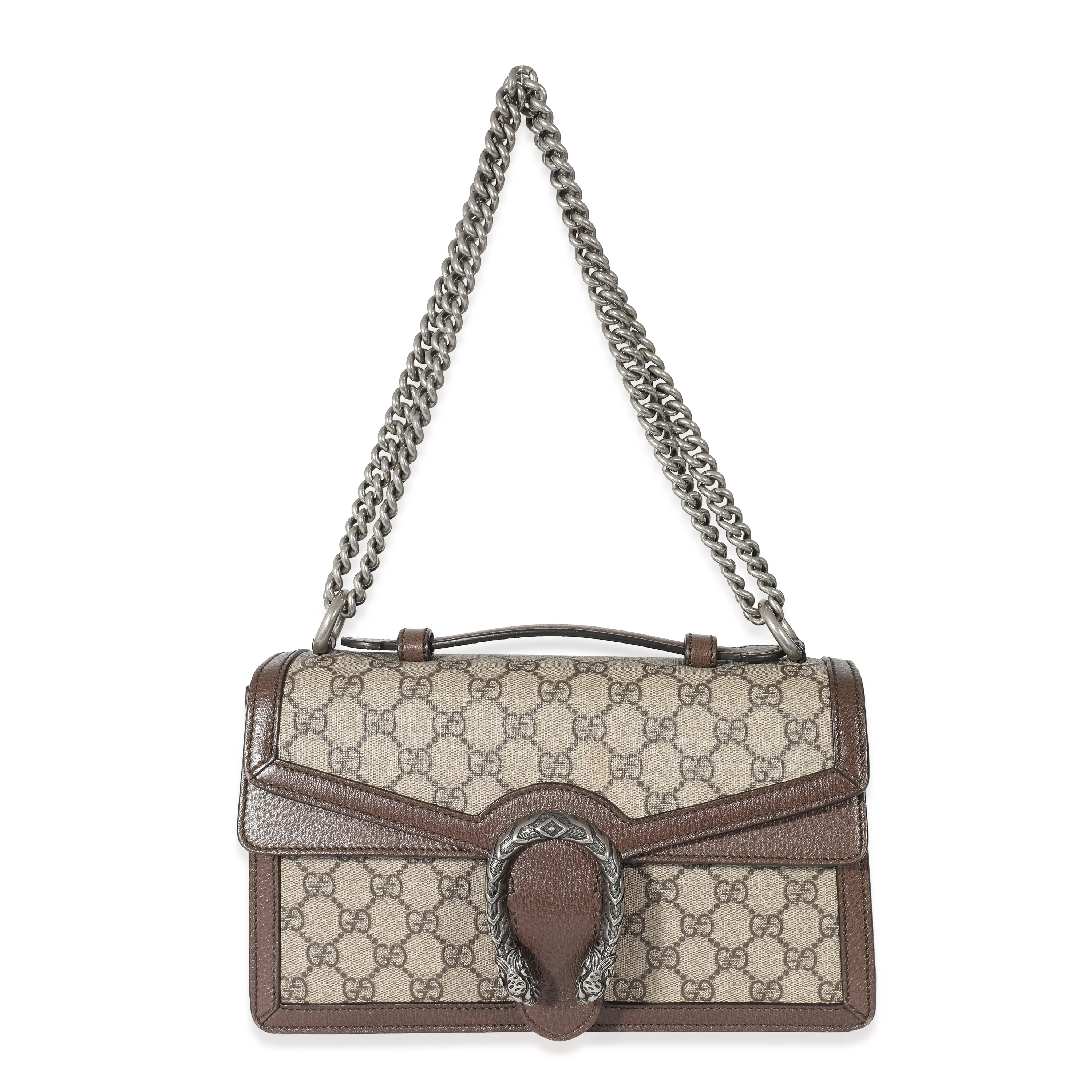 Gucci Beige GG Supreme Canvas Small Dionysus Top Handle Bag - Image 4