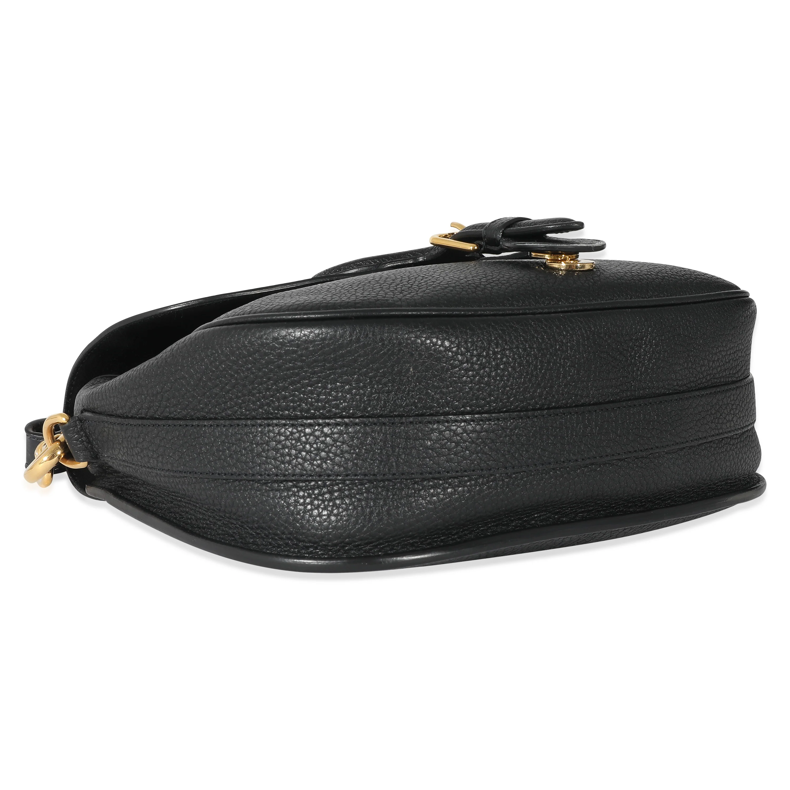 Christian Dior Black Grained Calfskin Large Bobby Flap Bag - Image 6