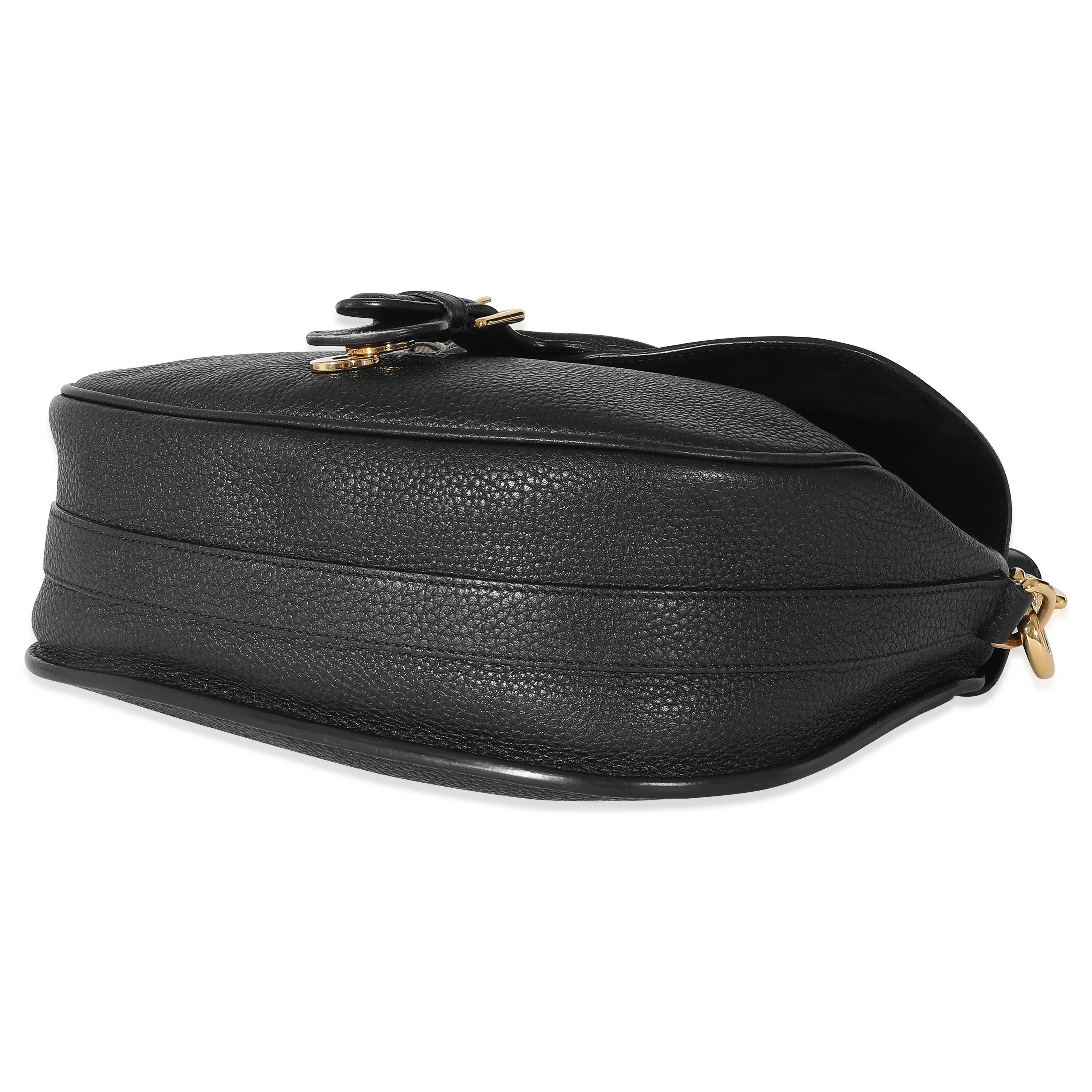 Christian Dior Black Grained Calfskin Large Bobby Flap Bag - Image 7