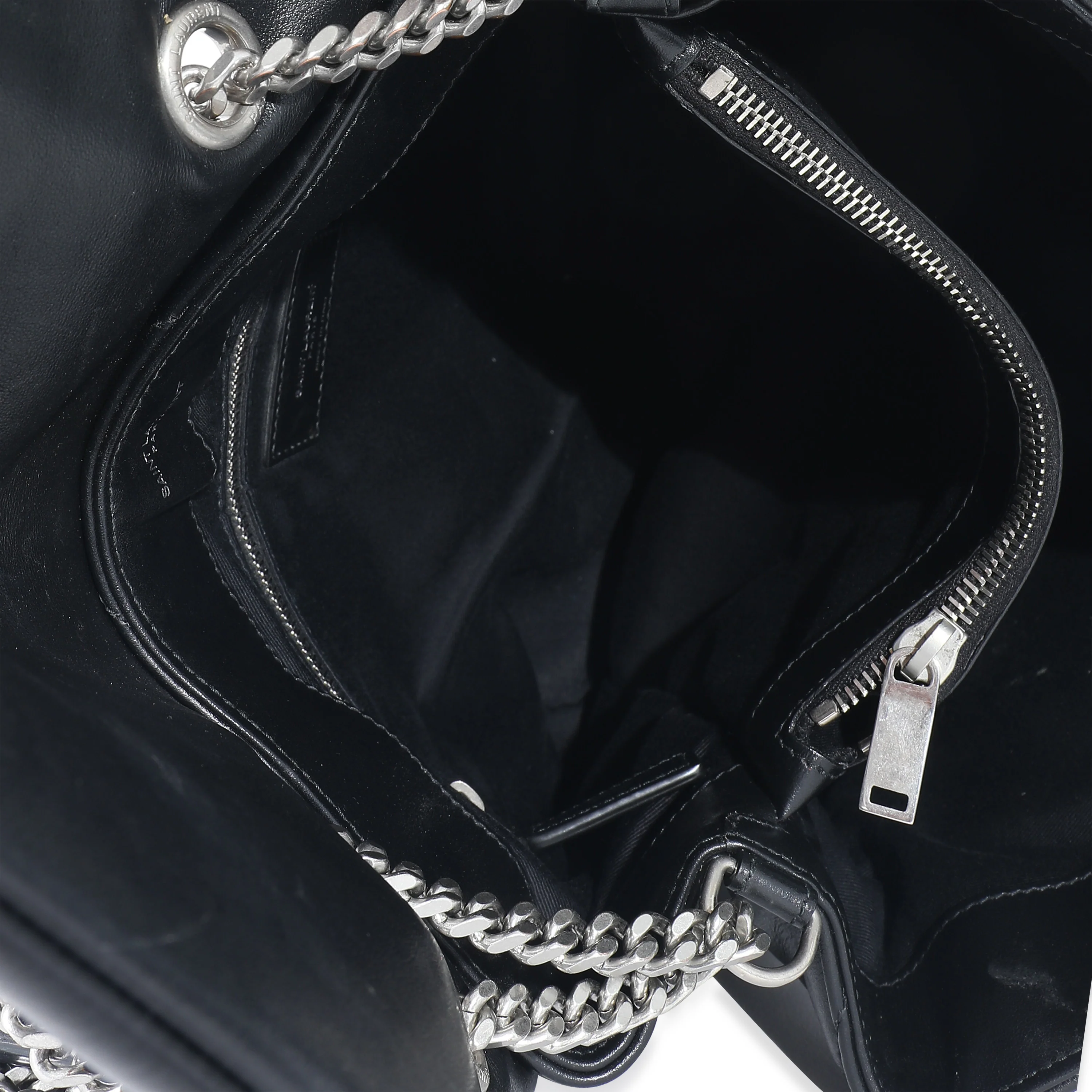 Saint Laurent Black Matelassé Leather Medium Loulou Bag - Image 5
