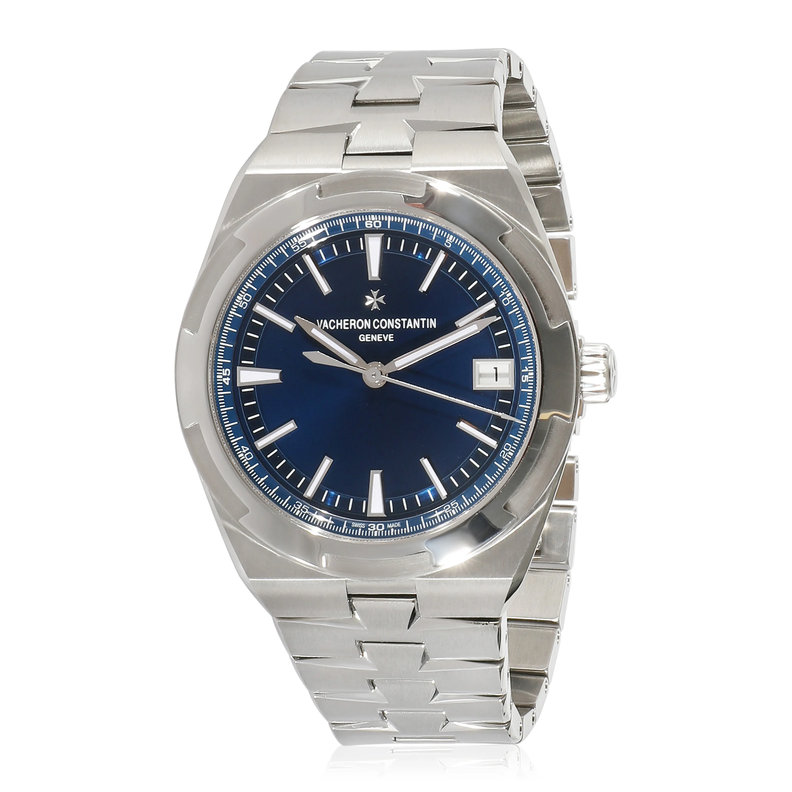 4500V/110A-B128 Overseas Mens Watch in Stainless Steel