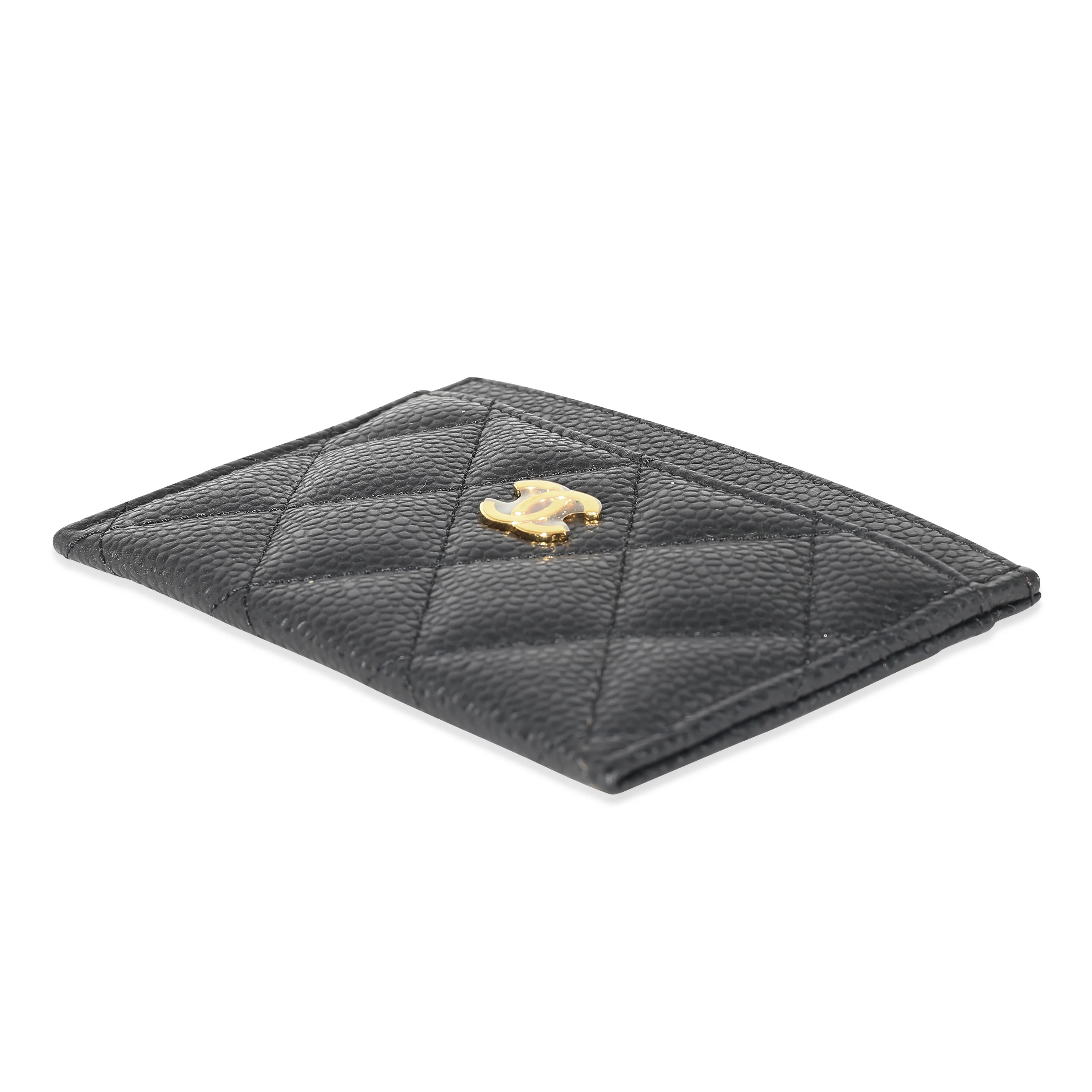 Chanel Black Quilted Caviar Card Case - Image 6