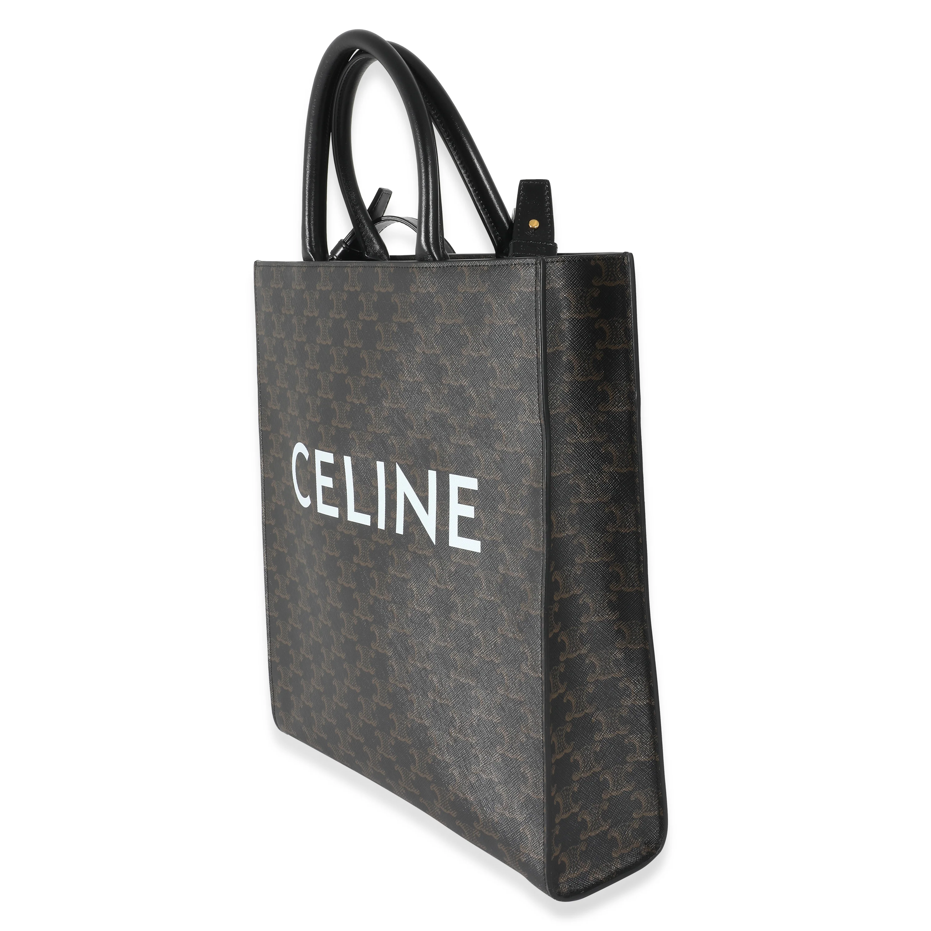 Black Triomphe Canvas Medium Vertical Cabas Tote - Image 2